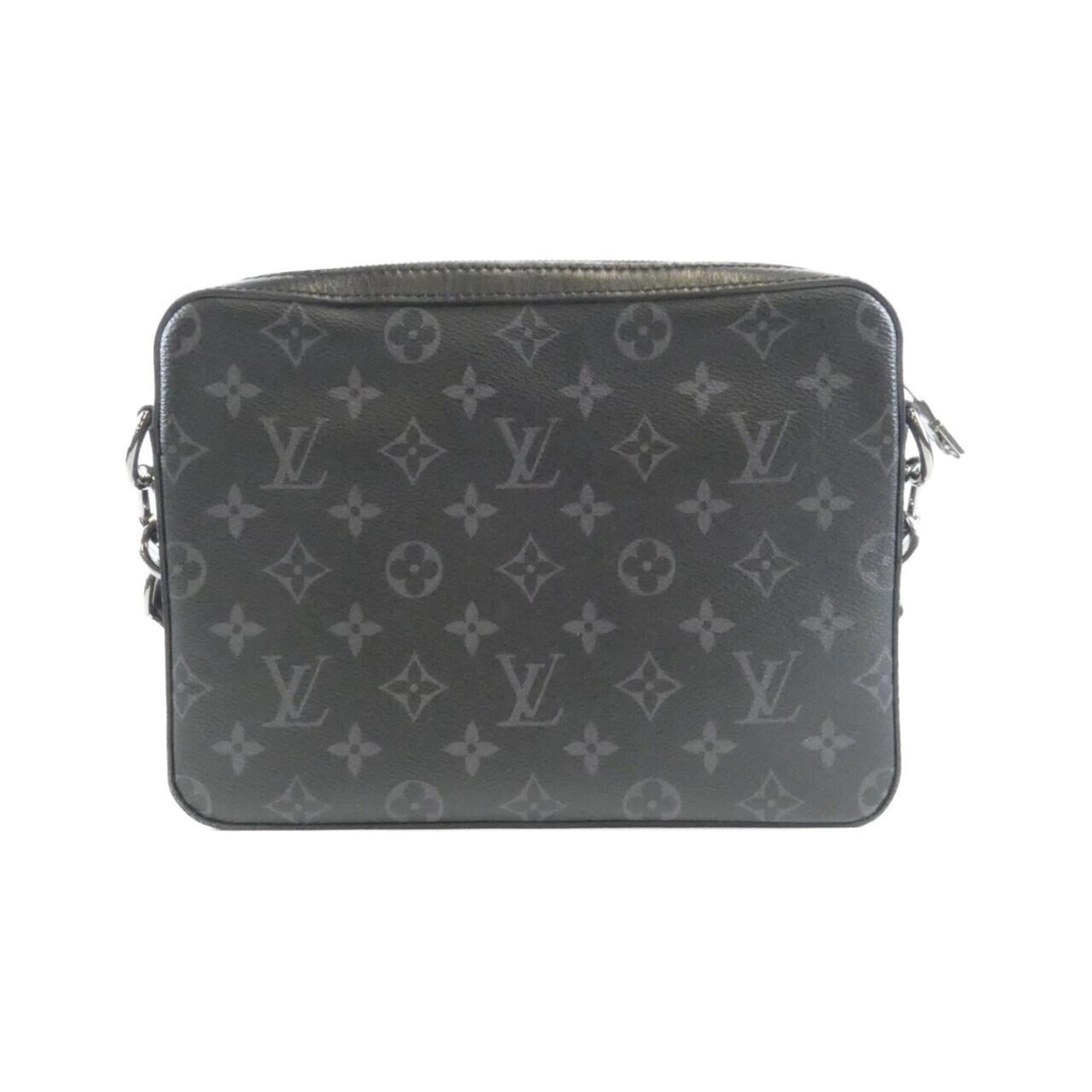 Louis Vuitton Monogram Eclipse Black Gris Coated Canvas Pouch Shoulder Bag (Pre-Owned)