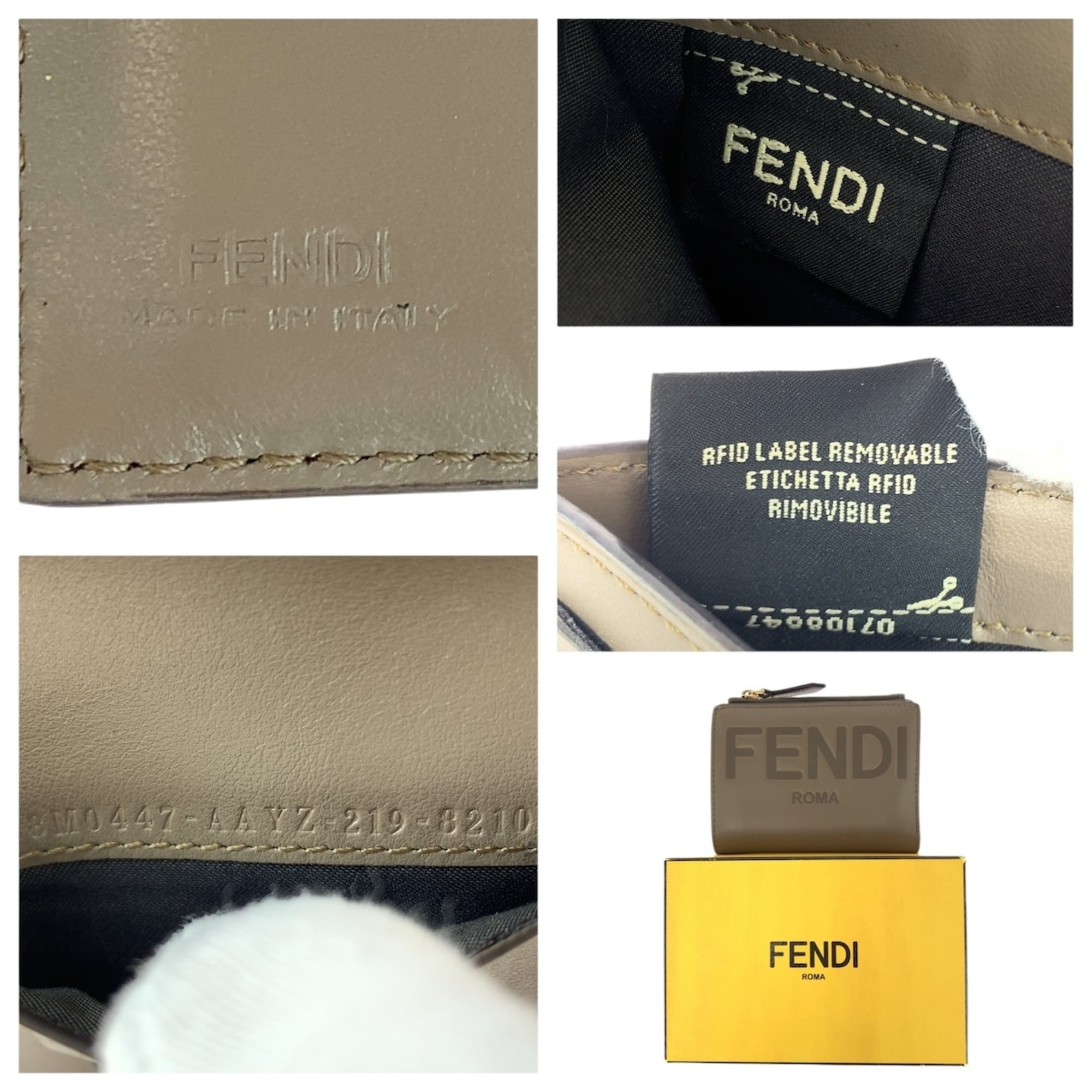 Fendi Beige Leather Wallet (Bi-Fold) (Pre-Owned)