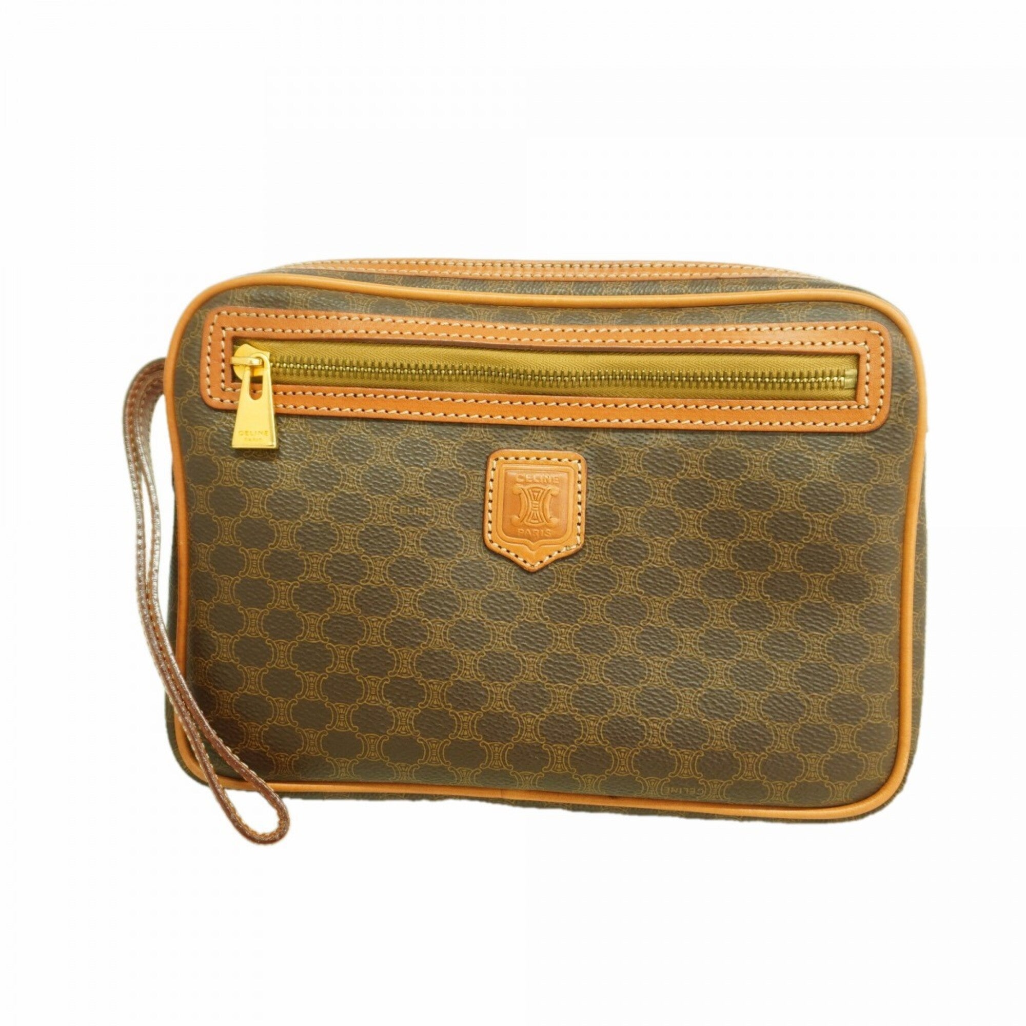 Celine Brown Pvc Clutch Bag (Pre-Owned)