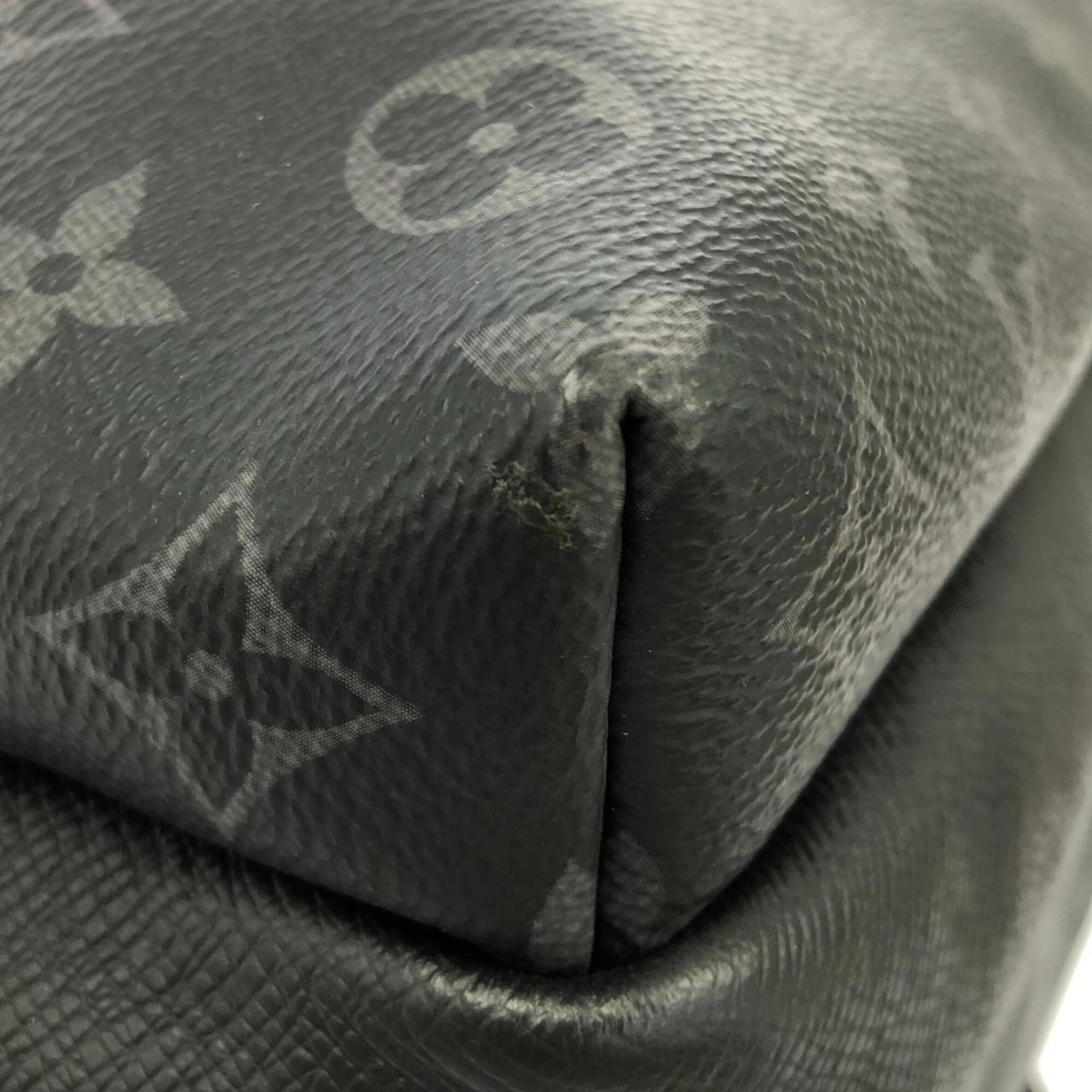 Louis Vuitton Black Coated Canvas Leather Backpack (Pre-Owned)