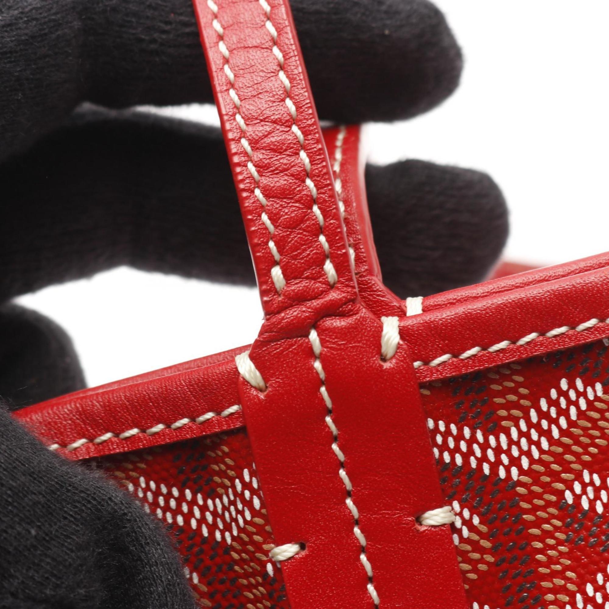 Goyard Multi-Color Red Color Coated Canvas Pvc Leather Tote Bag (Pre-Owned)