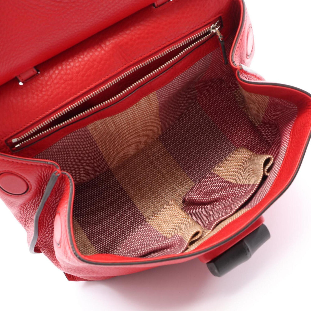 Gucci Red Color Leather Handbag (Pre-Owned)