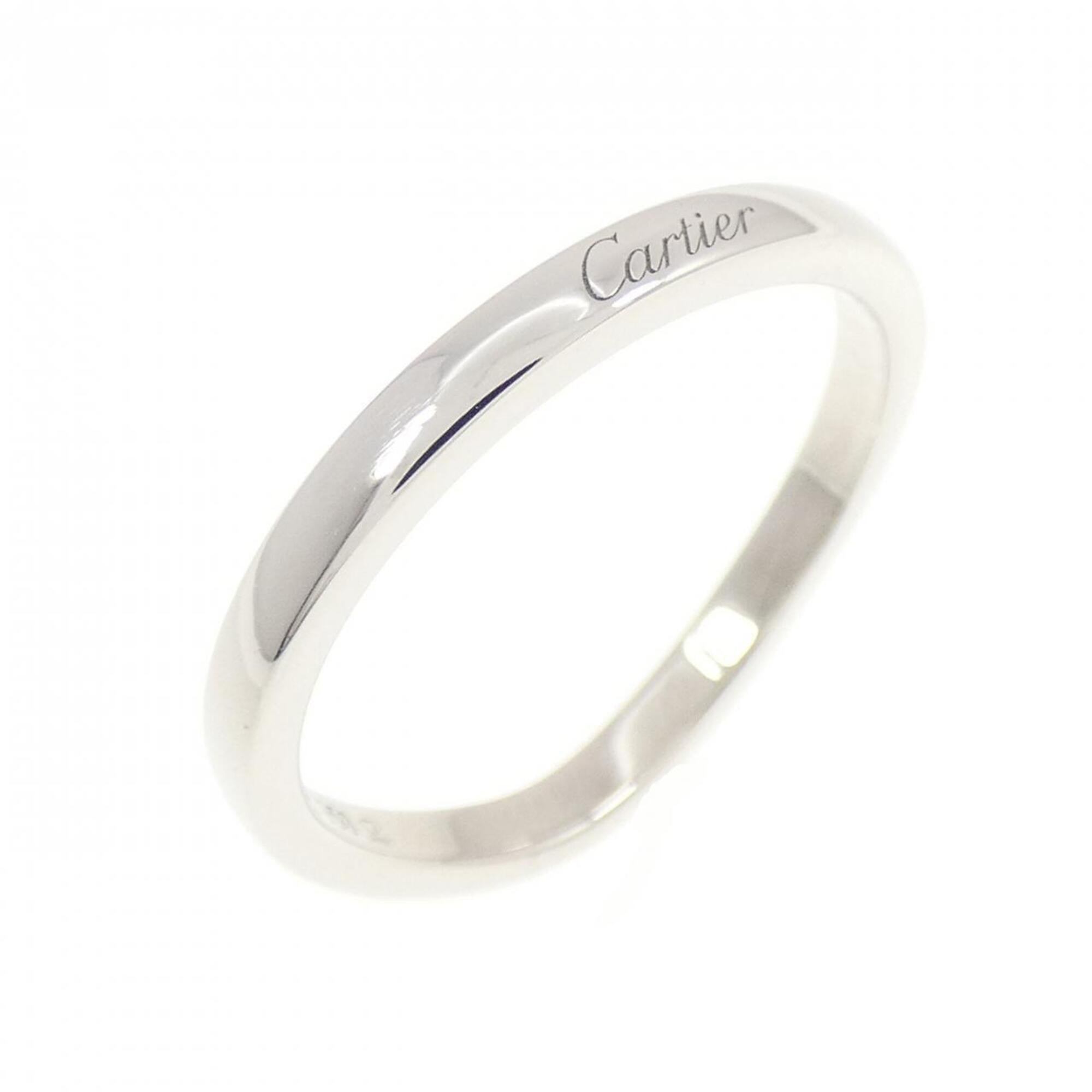 Cartier Platinum Platinum 950 Band Ring (Pre-Owned)