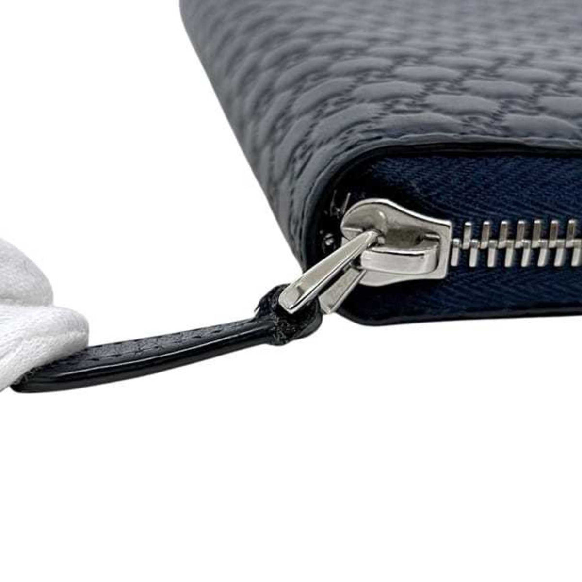 Gucci Navy Leather Long Wallet (Bi-Fold) (Pre-Owned)