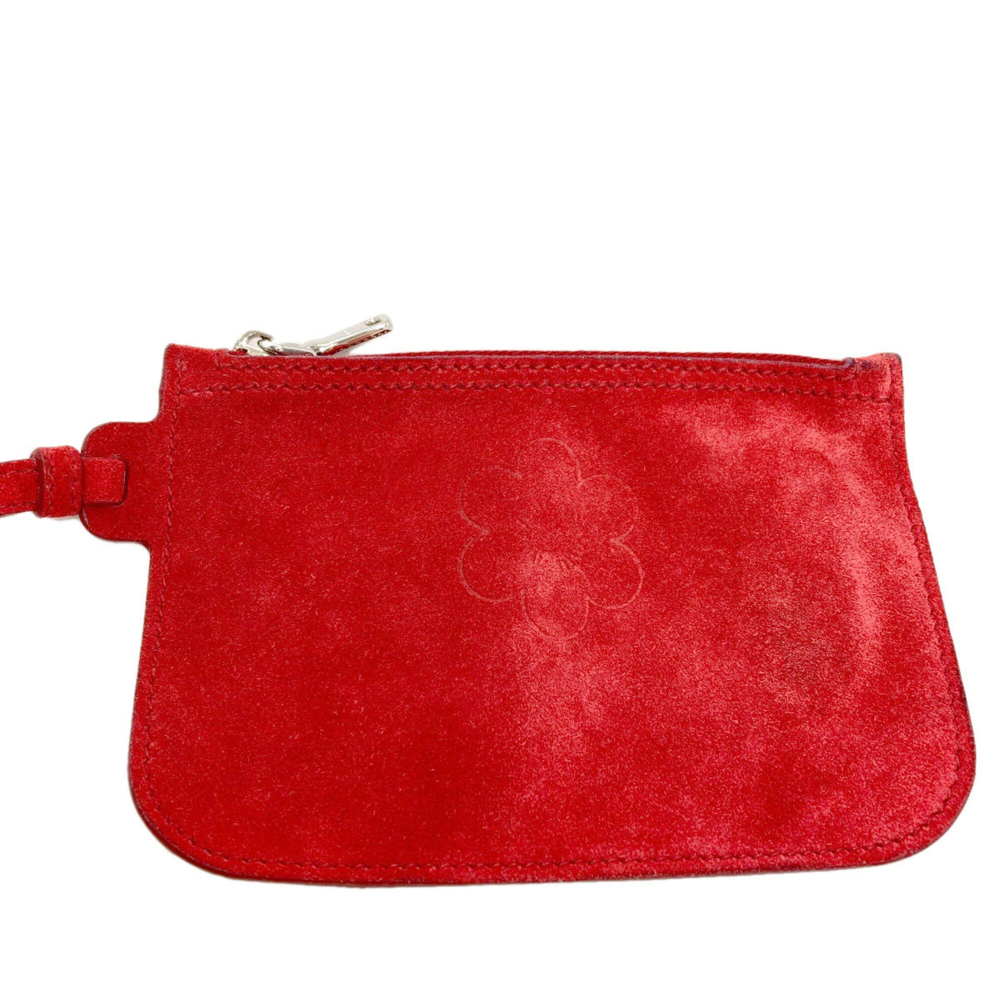 Miu Miu Blue Red Color Denim Pouch Shoulder Bag (Pre-Owned)