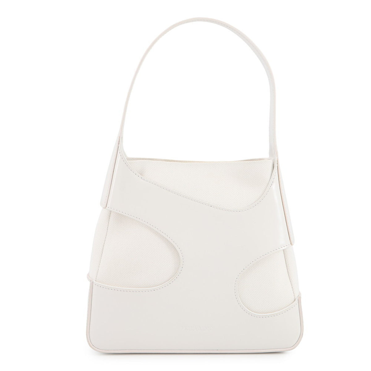 Salvatore Ferragamo White Canvas Handbag (Pre-Owned)