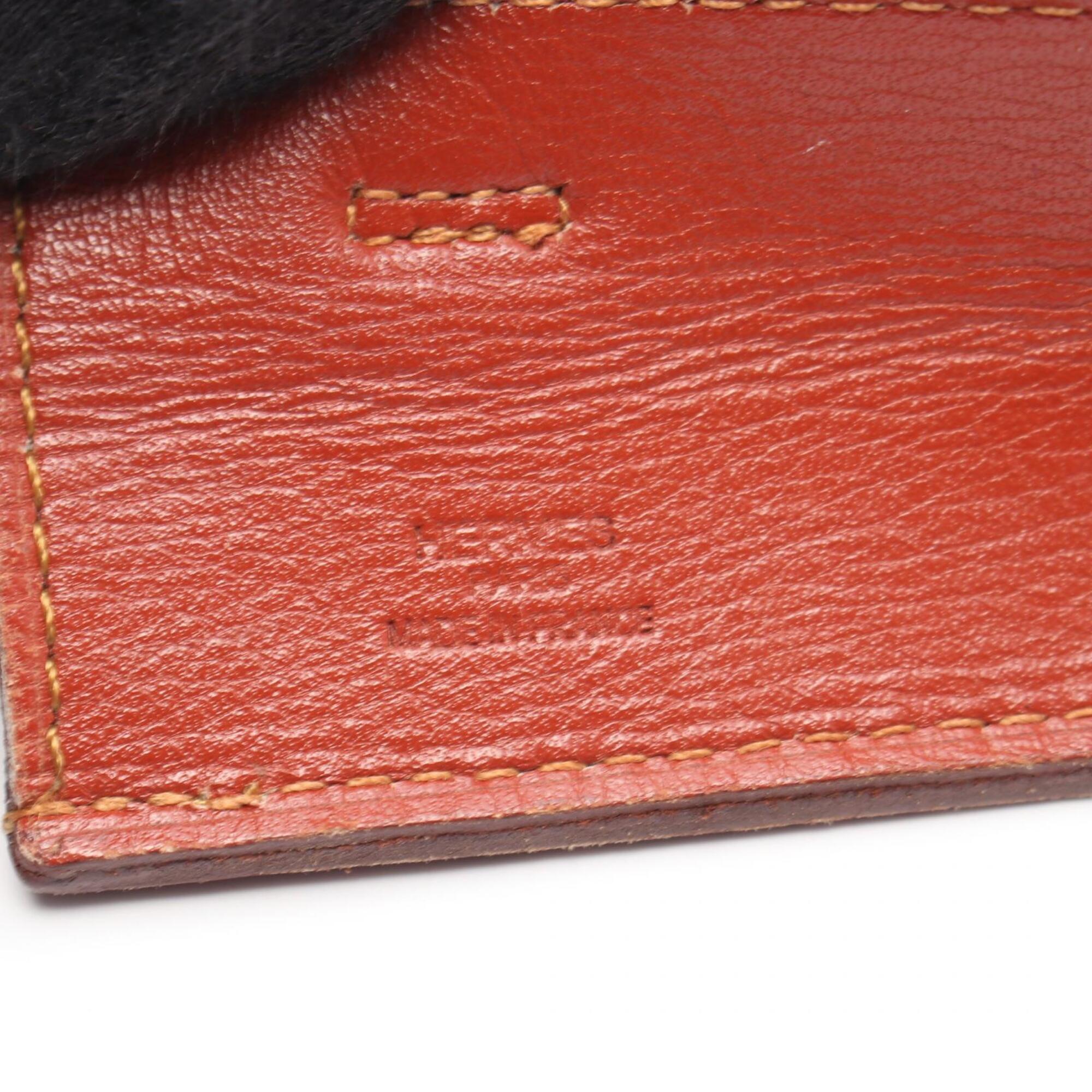 Hermes Brique Brown Box Calf Leather Handbag Shoulder Bag (Pre-Owned)