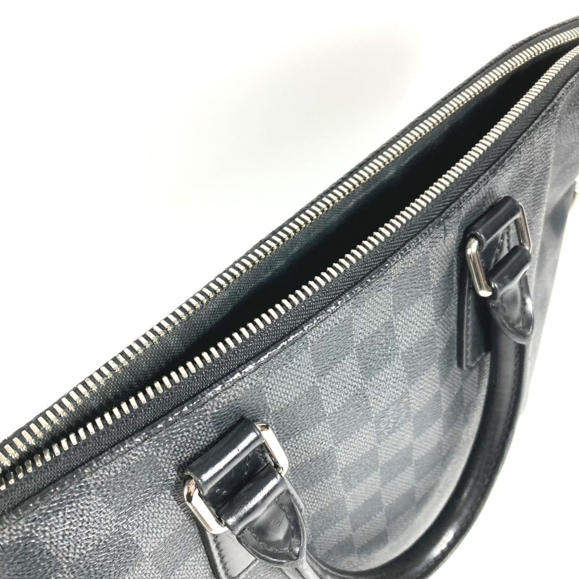 Louis Vuitton Black Damier Graphite Canvas Briefcase Handbag (Pre-Owned)
