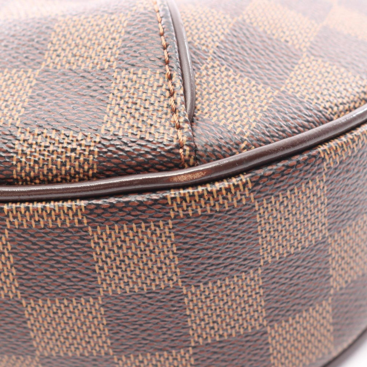 Louis Vuitton Brown Coated Canvas Leather Handbag Shoulder Bag (Pre-Owned)
