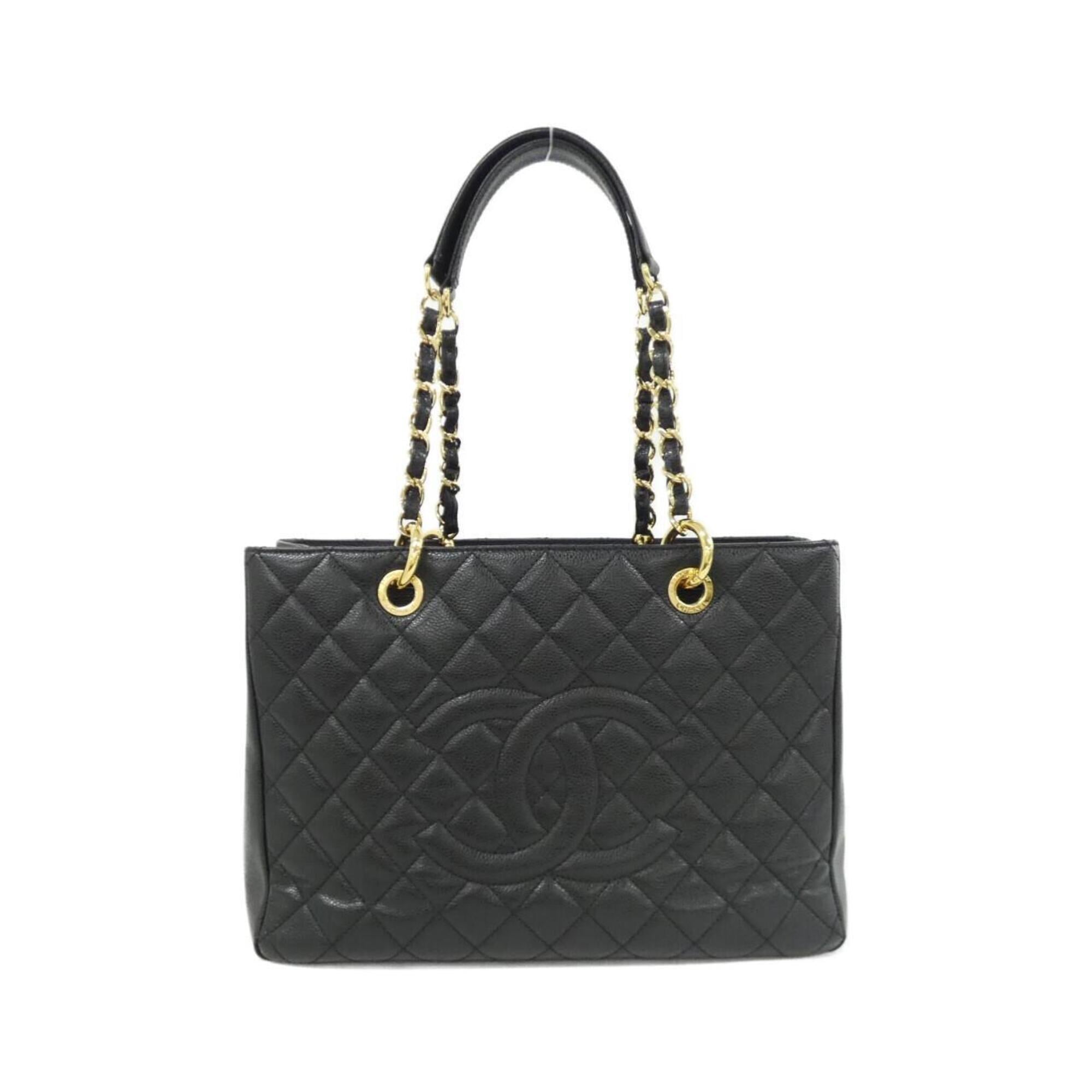 Chanel Black Grained Calfskin Shoulder Bag (Pre-Owned)