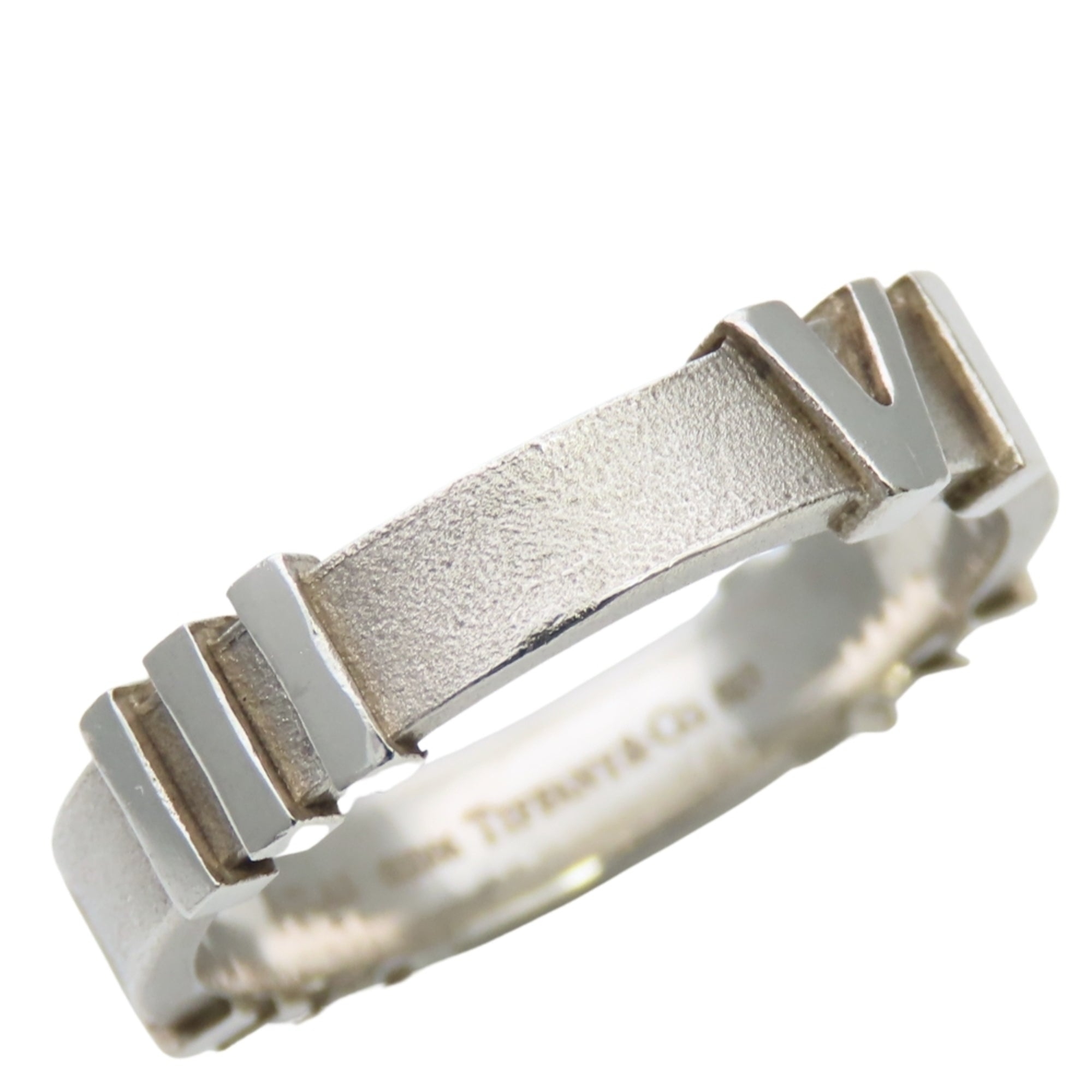 Tiffany Atlas Silver Silver 925 Band Ring (Pre-Owned)