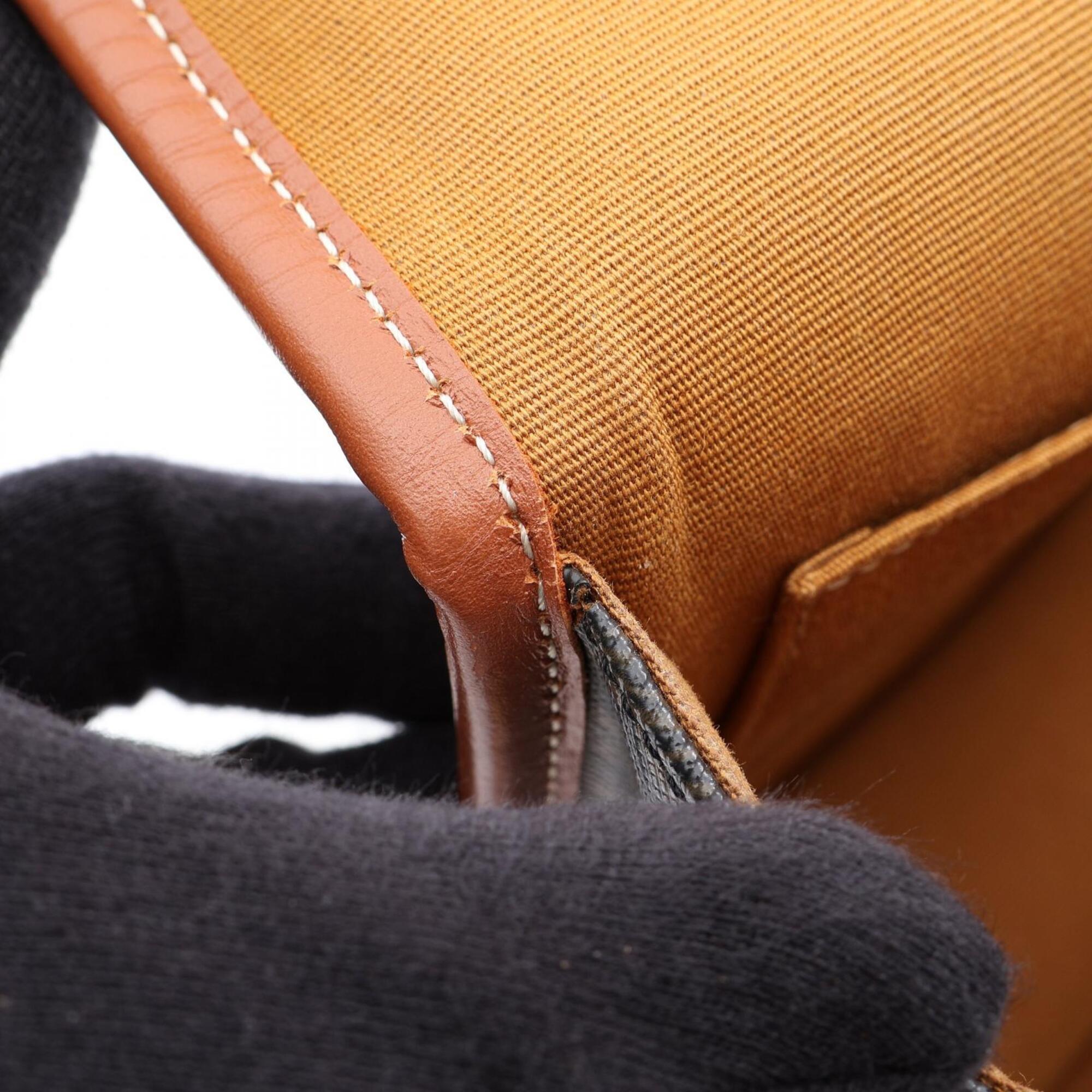 Celine Black Brown Coated Canvas Leather Handbag Shoulder Bag (Pre-Owned)
