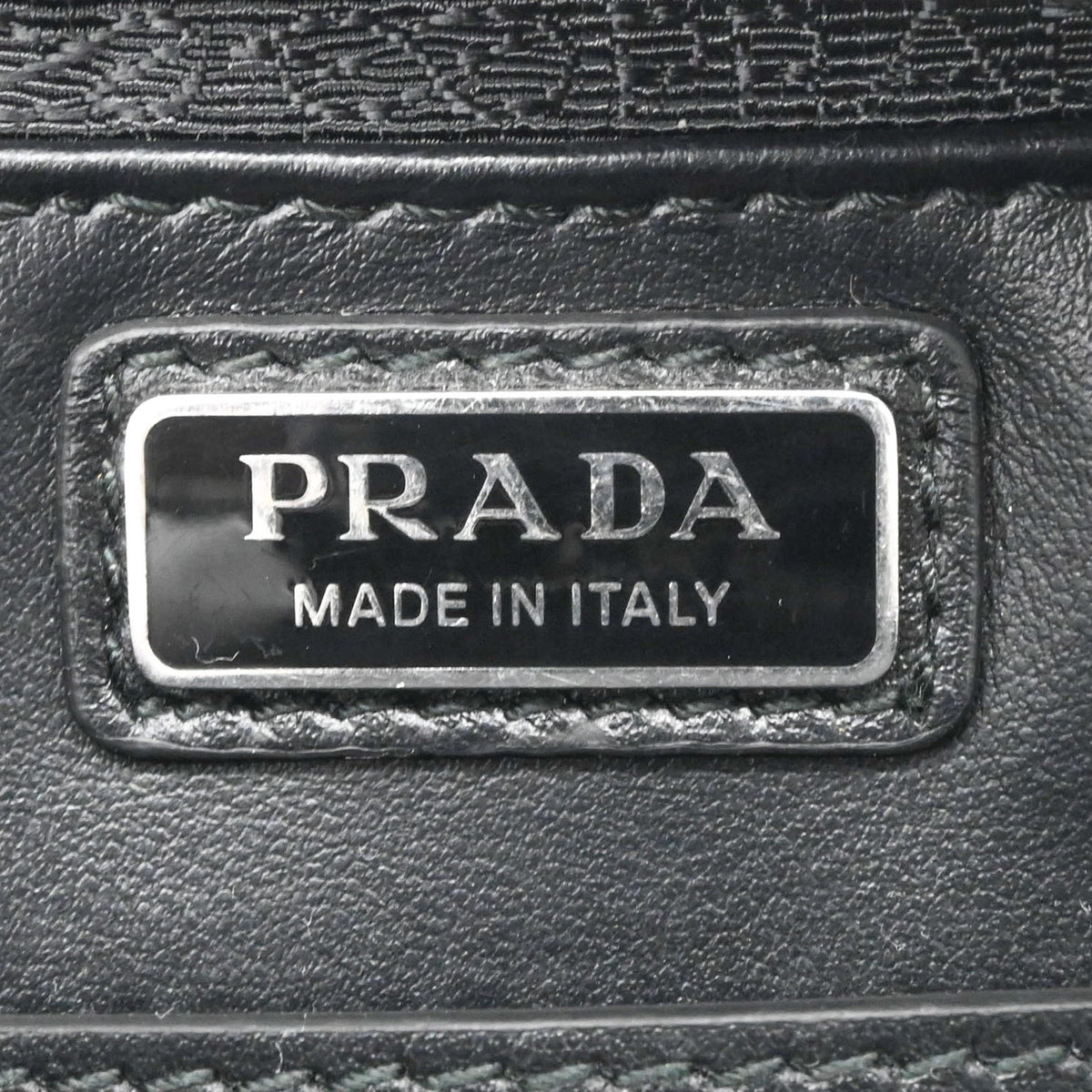 Prada Saffiano Black Leather Shoulder Bag (Pre-Owned)