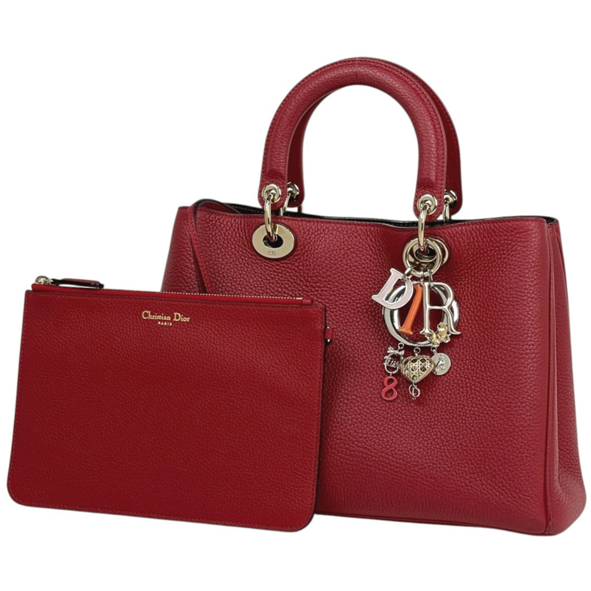 Christian Dior Red Color Leather Handbag (Pre-Owned)