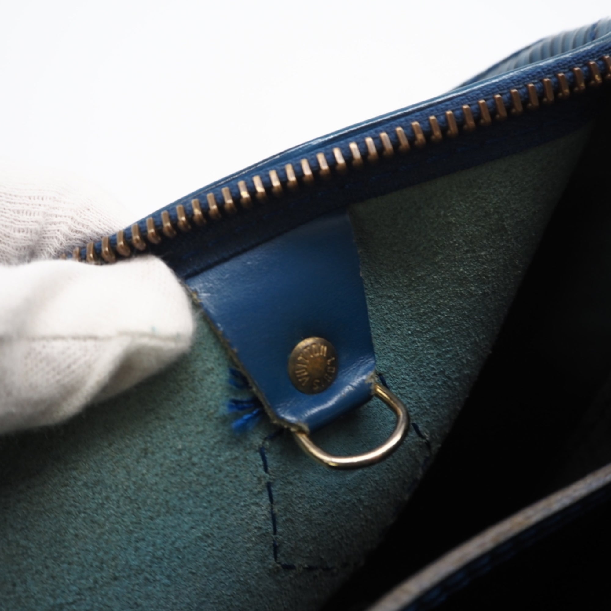 Louis Vuitton Toledo Blue Leather Handbag (Pre-Owned)