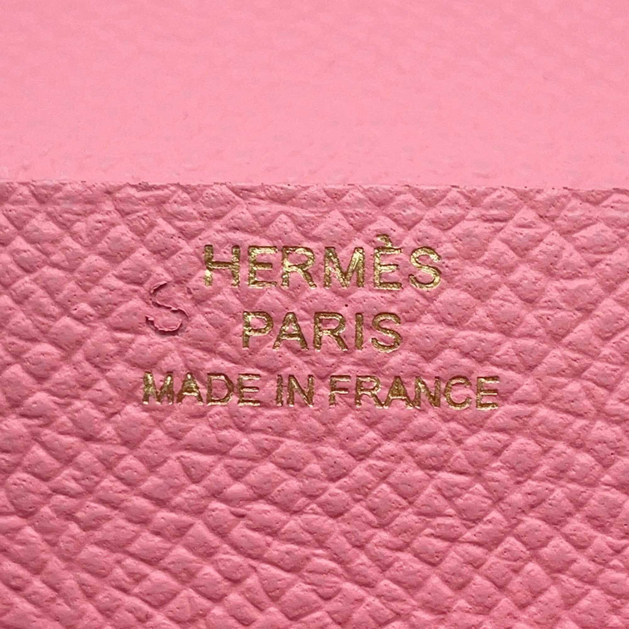 Hermes Rose Confetti Epsom Leather Long Wallet (Bi-Fold) (Pre-Owned)
