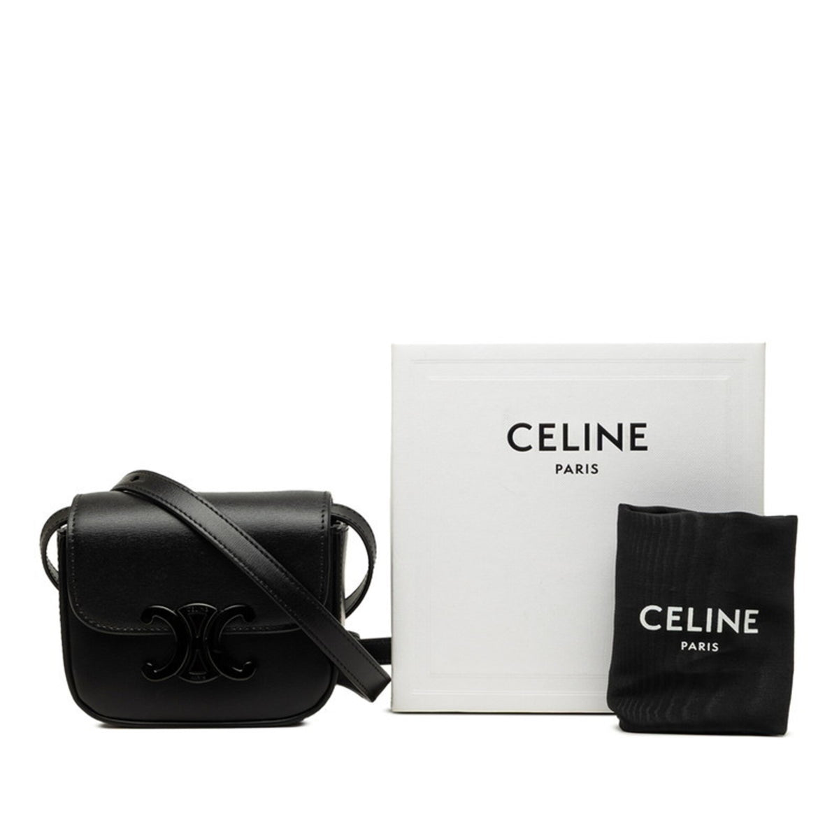 Celine Black Leather Shoulder Bag (Pre-Owned)