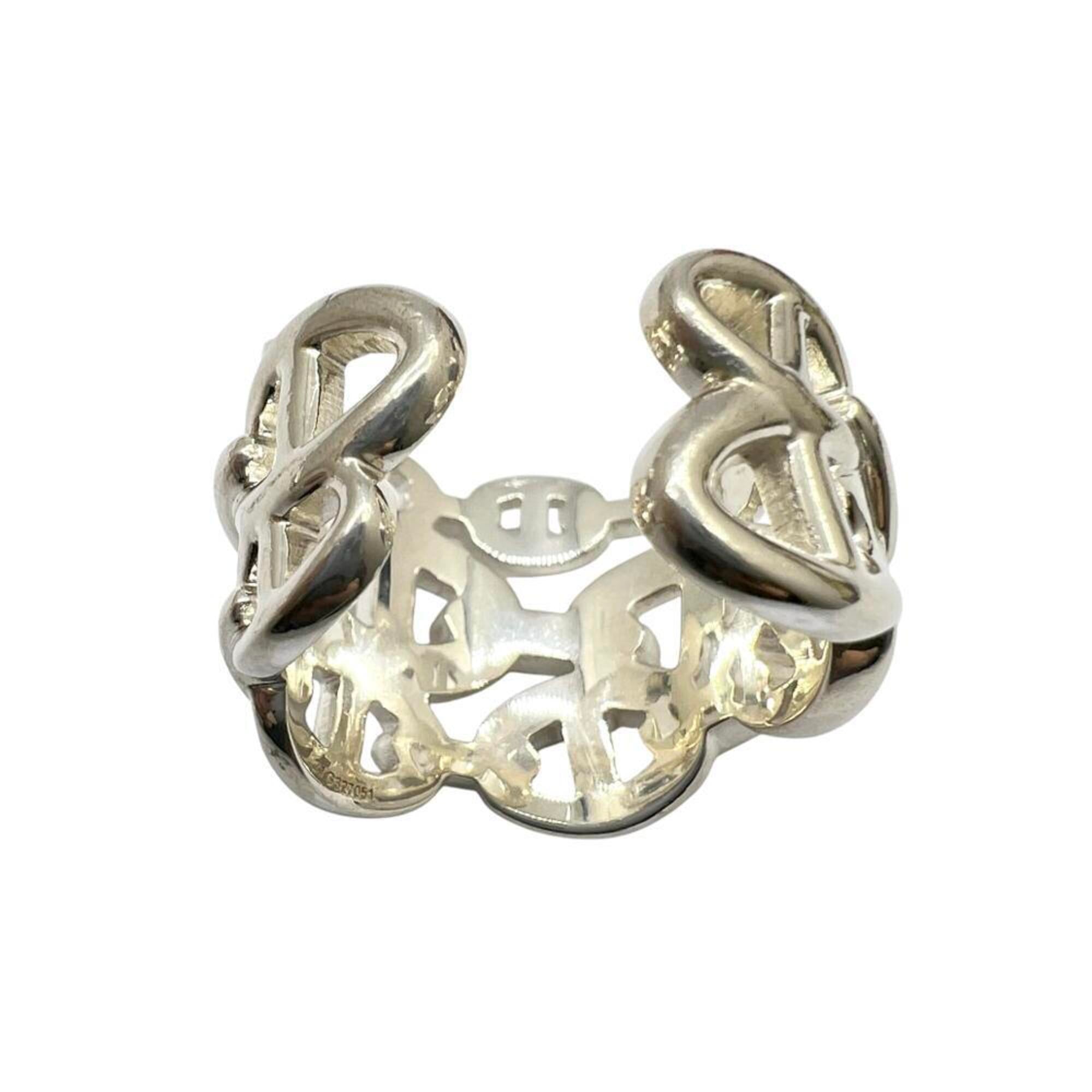 Hermes Chaine D'ancre Silver Silver 925 Band Ring (Pre-Owned)