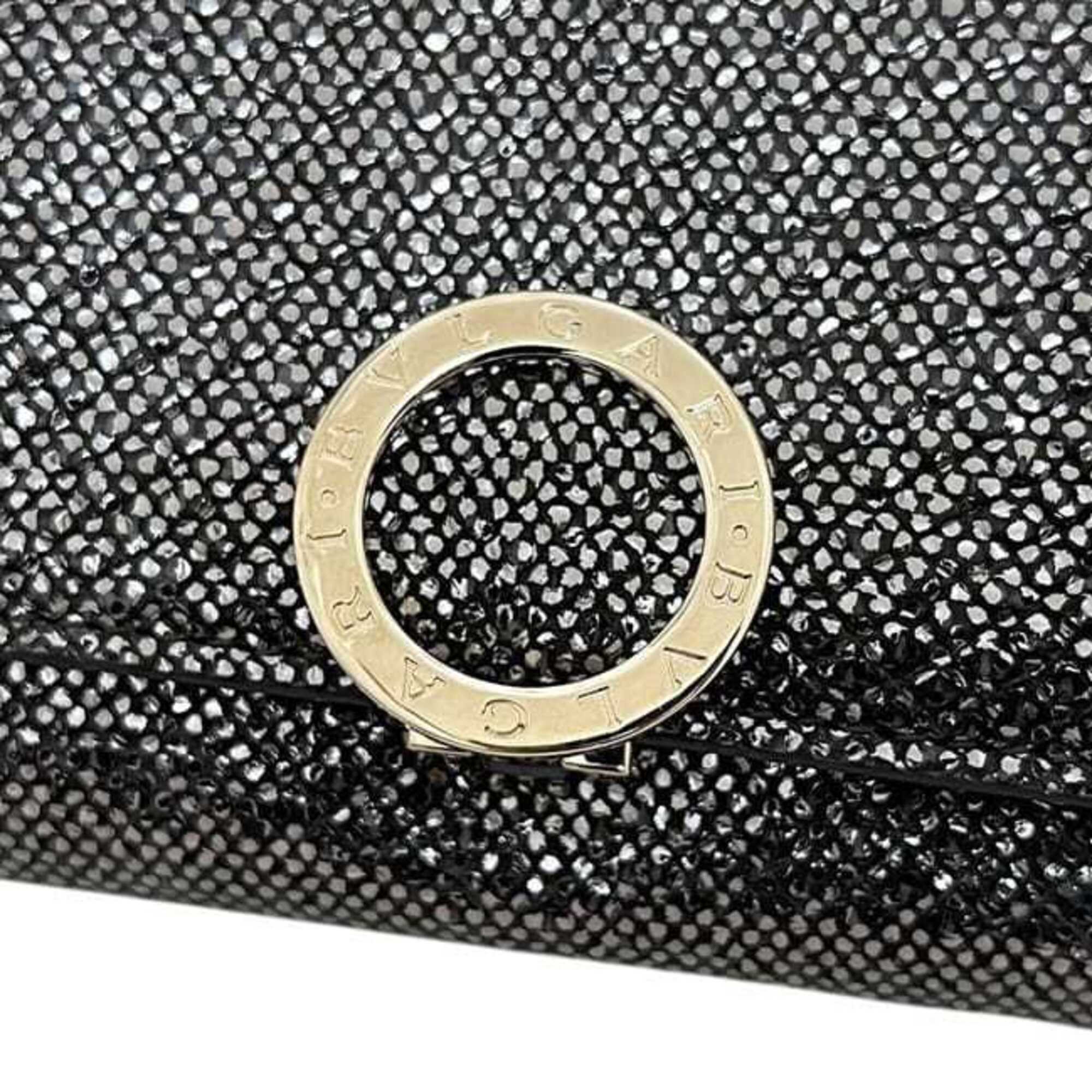 Bvlgari Bvlgari Bvlgari Silver Leather Long Wallet (Bi-Fold) (Pre-Owned)