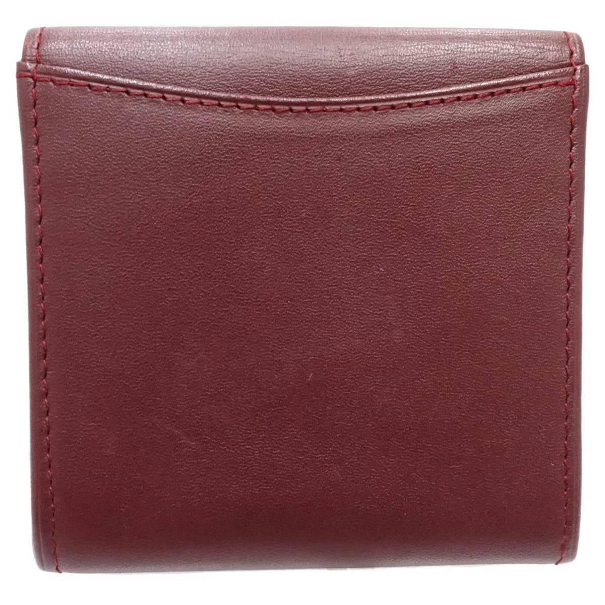 Cartier Must Bordeaux Leather Coin Purse/Coin Case (Pre-Owned)