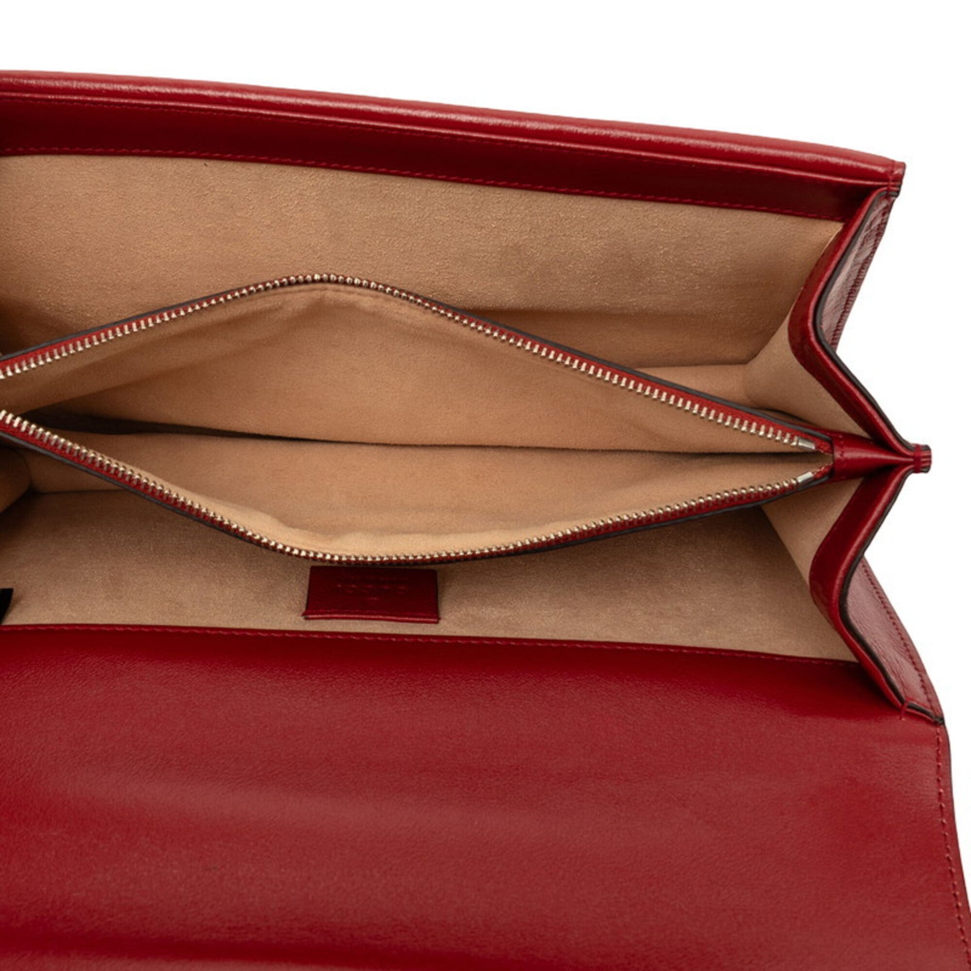 Gucci Black Red Color White Tweed Leather Shoulder Bag (Pre-Owned)