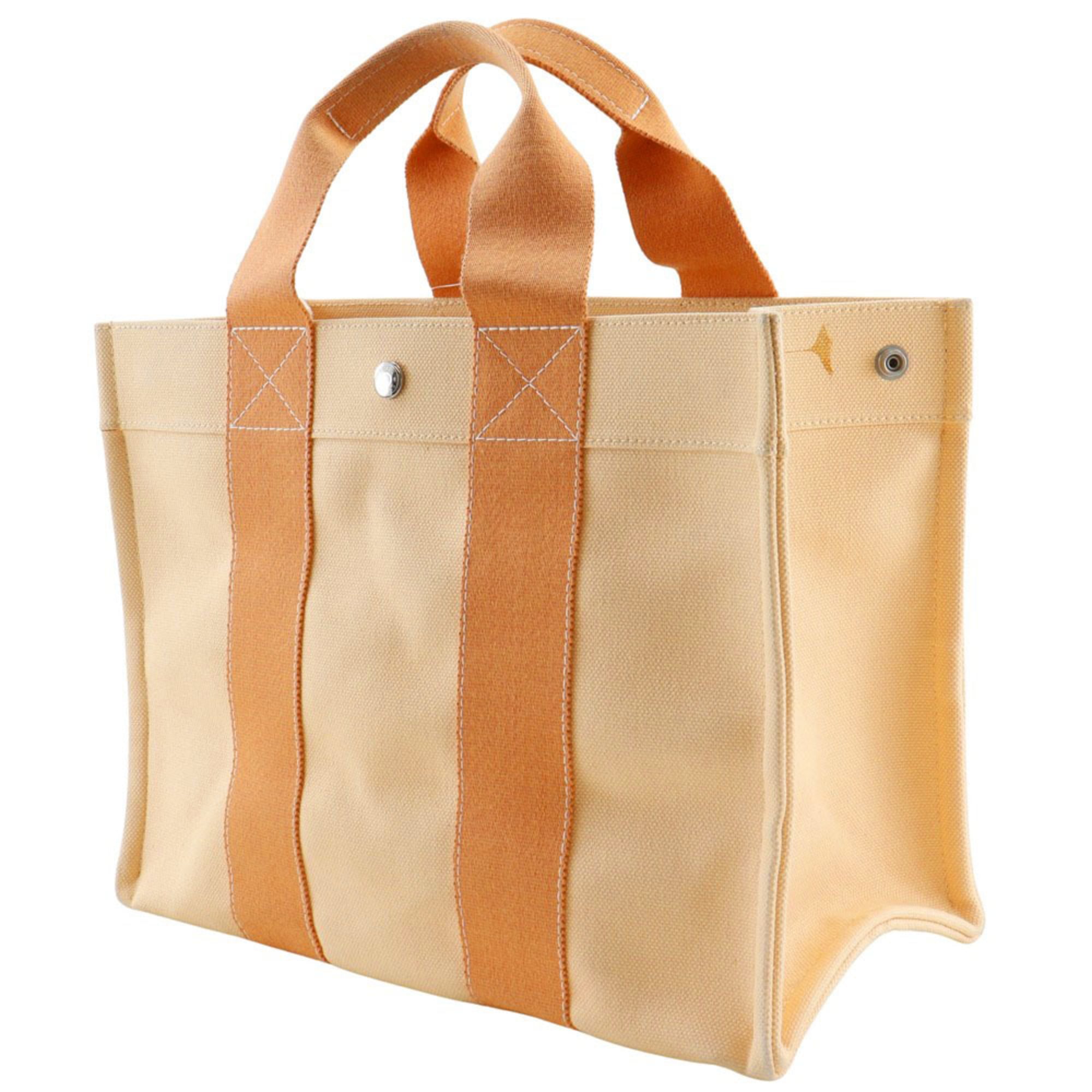 Hermes Orange Canvas Handbag (Pre-Owned)