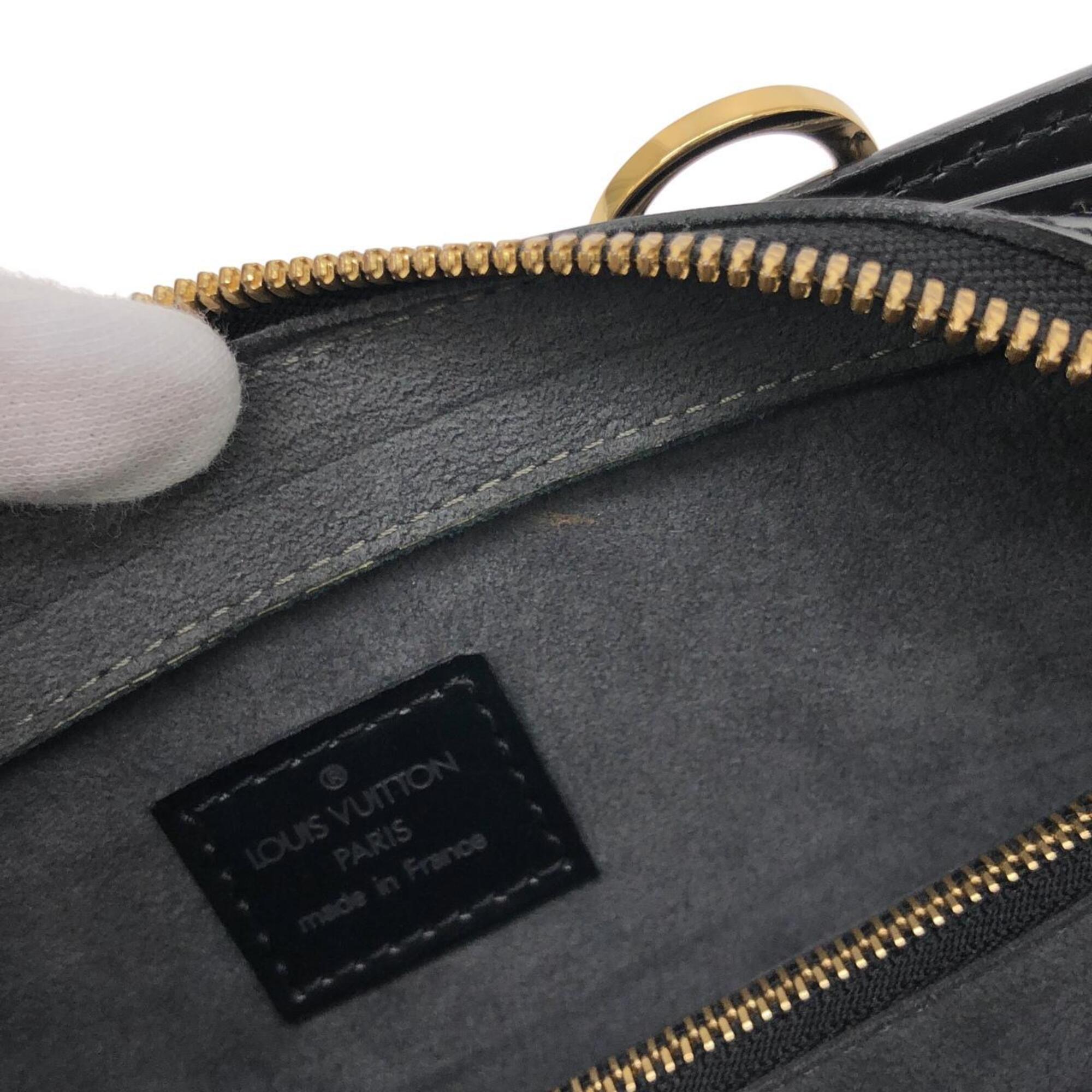 Louis Vuitton Black Leather Handbag (Pre-Owned)