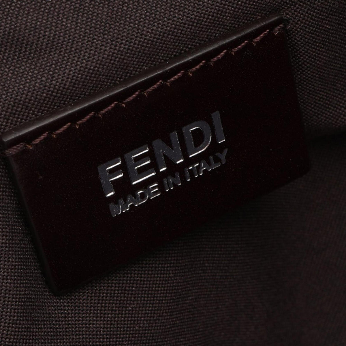 Fendi Brown Canvas Leather Fanny Pack Handbag (Pre-Owned)