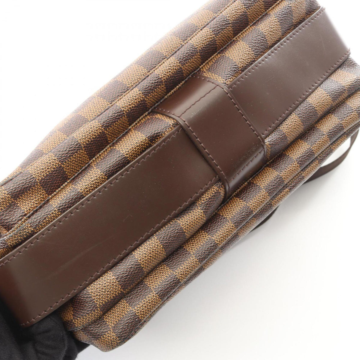 Louis Vuitton Brown Coated Canvas Leather Handbag Shoulder Bag (Pre-Owned)