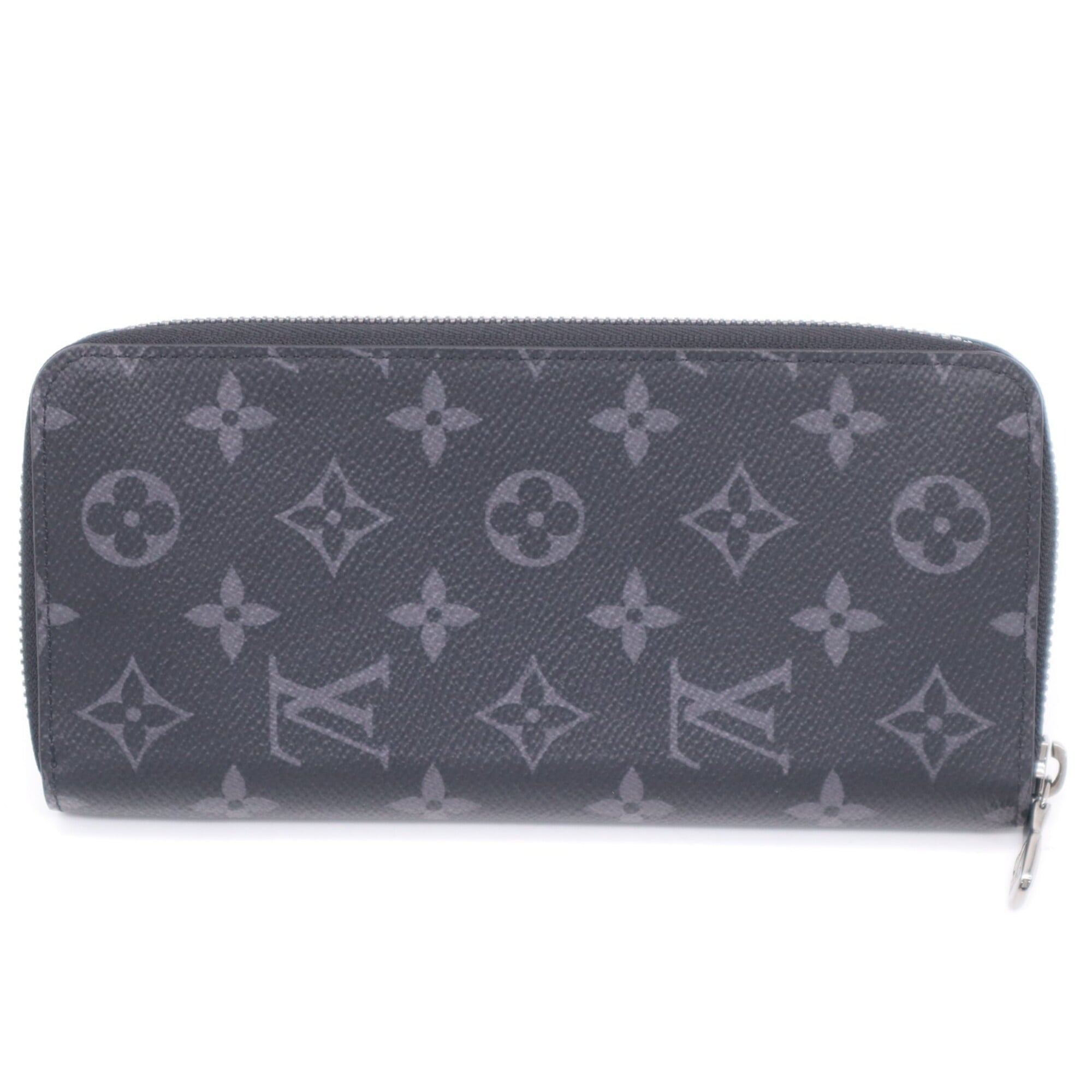 Louis Vuitton Monogram Eclipse Black Gray Monogram Eclipse Coated Canvas Leather Long Wallet (Bi-Fold) (Pre-Owned)