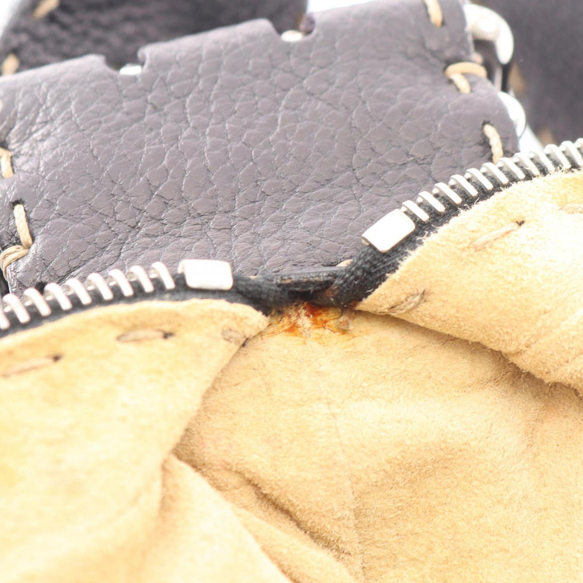 Fendi Black Leather Handbag Shoulder Bag (Pre-Owned)
