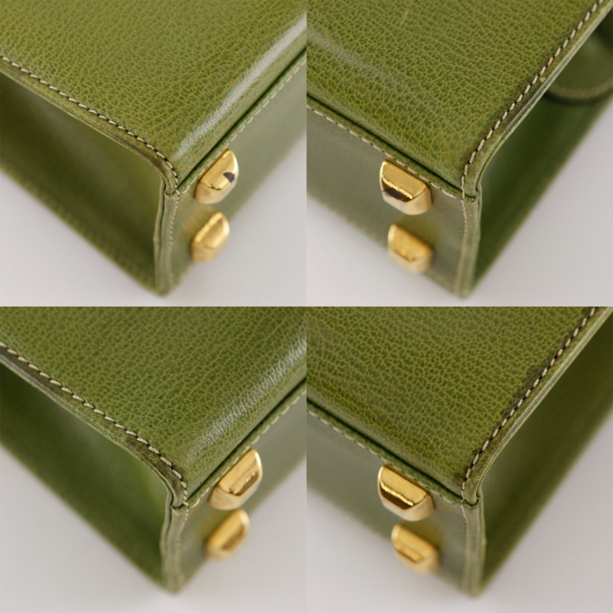 Salvatore Ferragamo Green Leather Shoulder Bag (Pre-Owned)