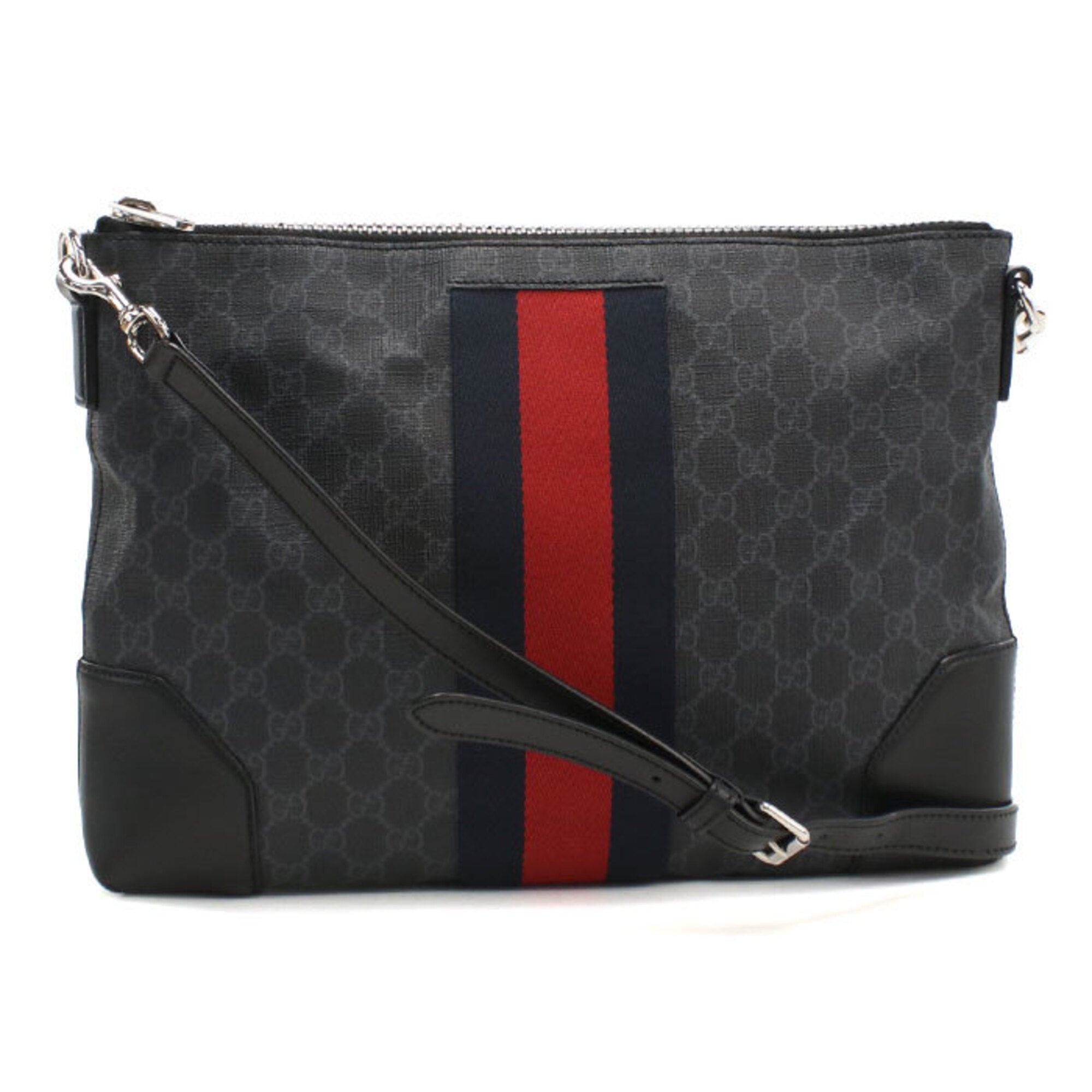 Gucci Black Pvc Leather Shoulder Bag (Pre-Owned)