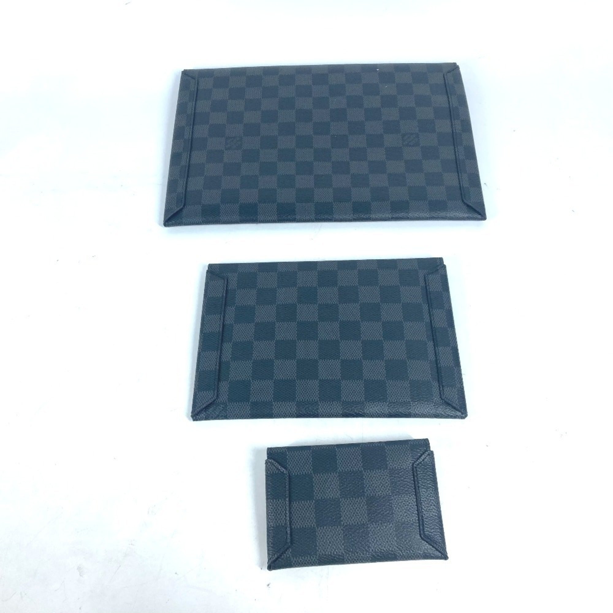 Louis Vuitton Black Damier Graphite Clutch Bag Pouch (Pre-Owned)
