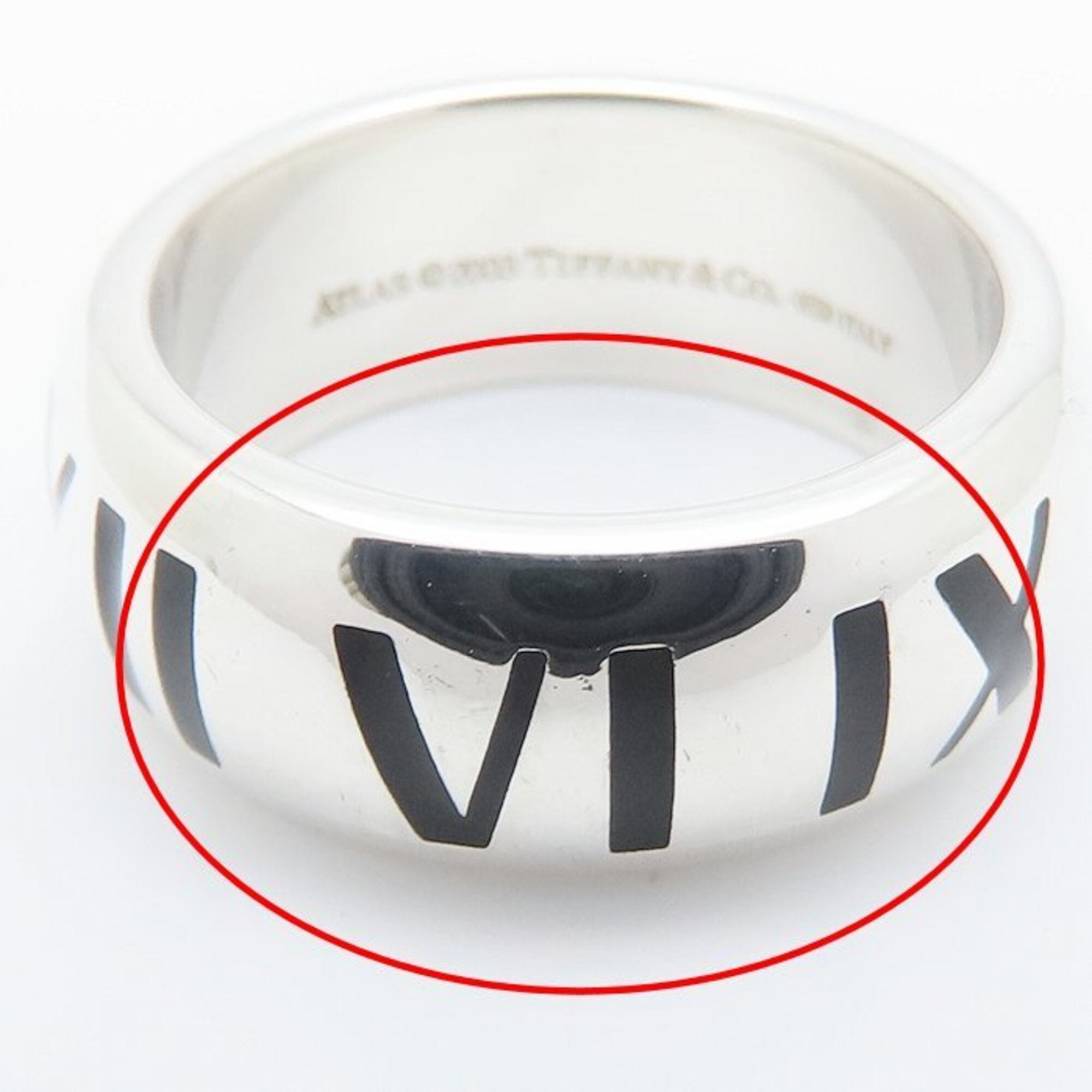 Tiffany Atlas Silver 925 Band Ring (Pre-Owned)
