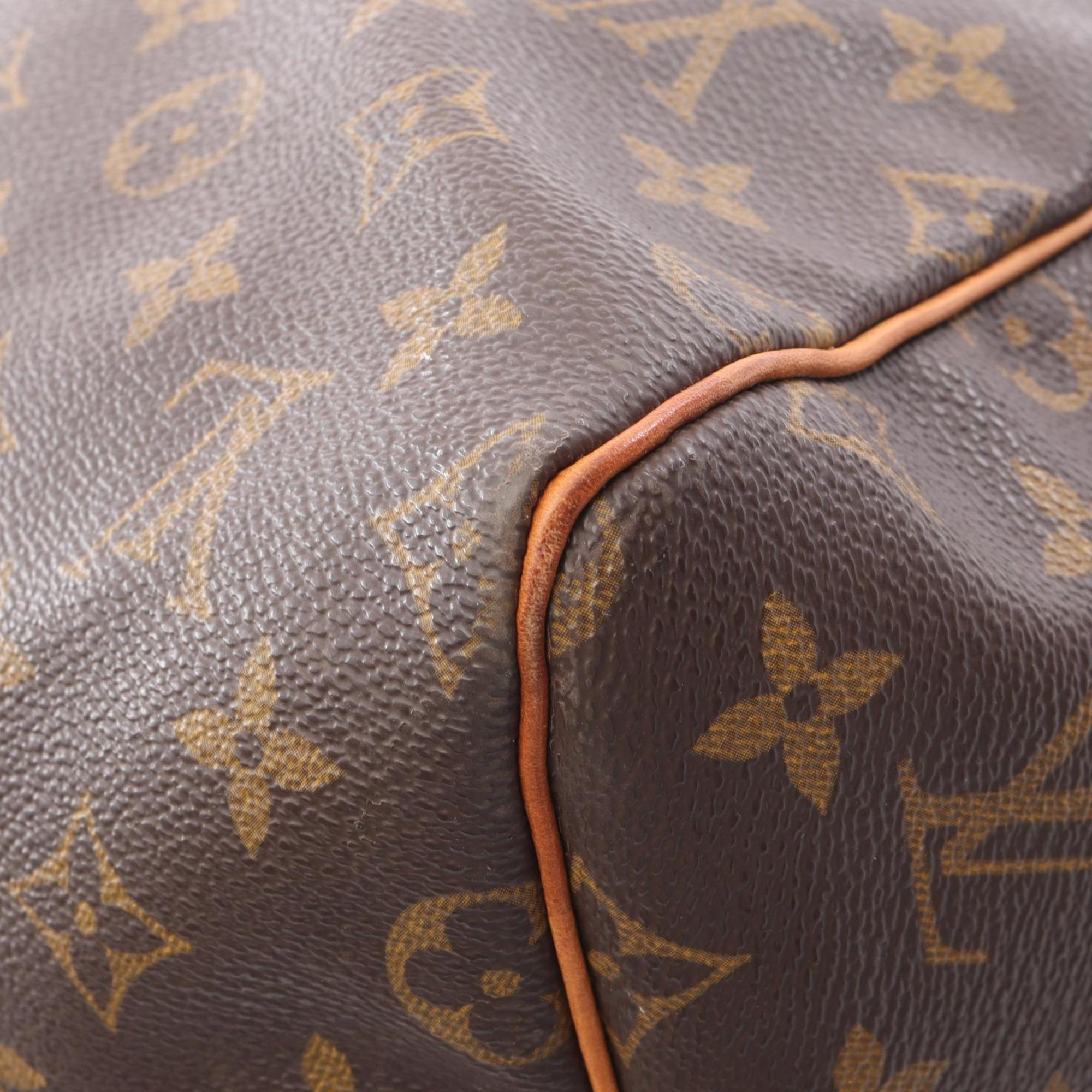 Louis Vuitton Brown Coated Canvas Leather Boston Bag Handbag (Pre-Owned)