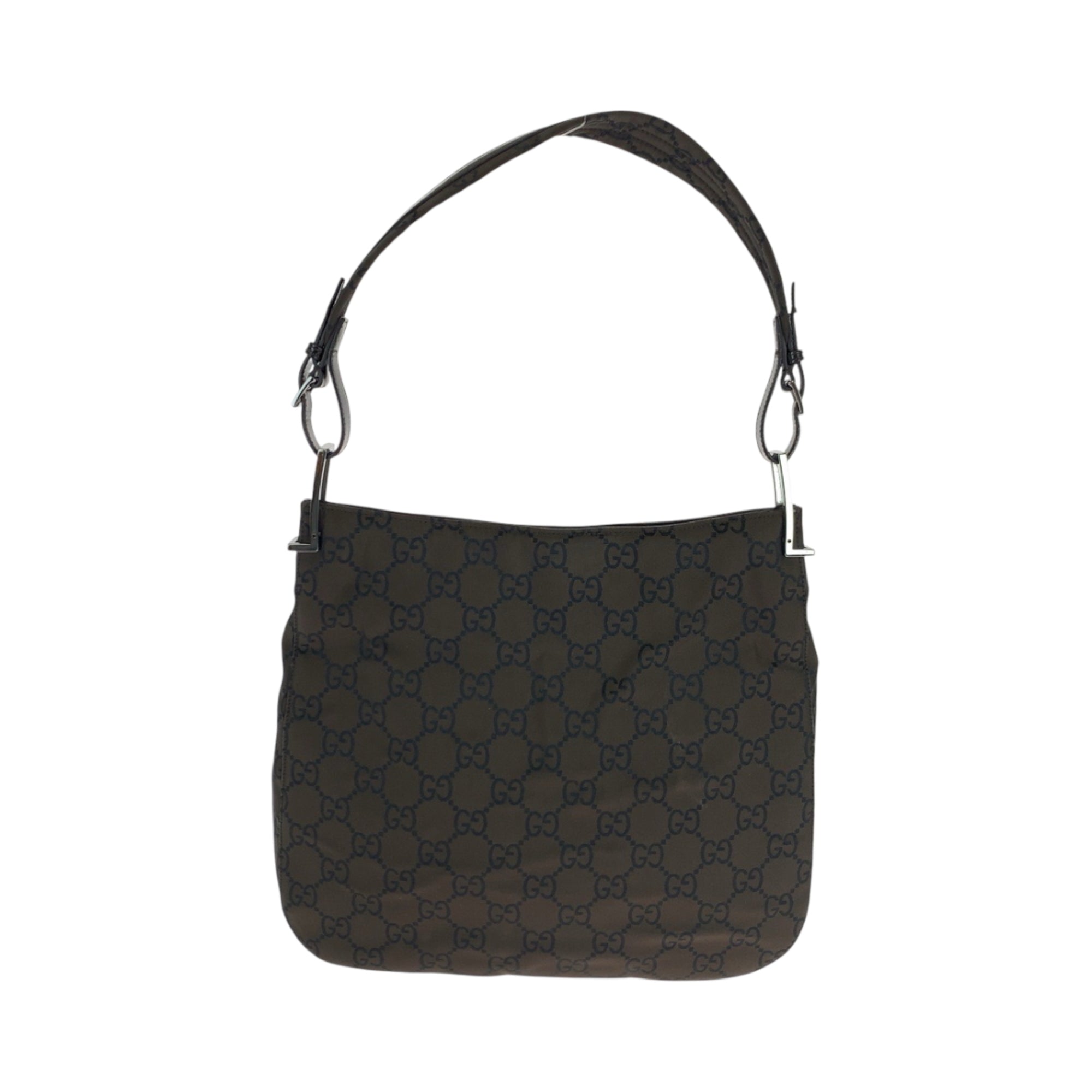 Gucci Dark Brown Nylon Shoulder Bag (Pre-Owned)