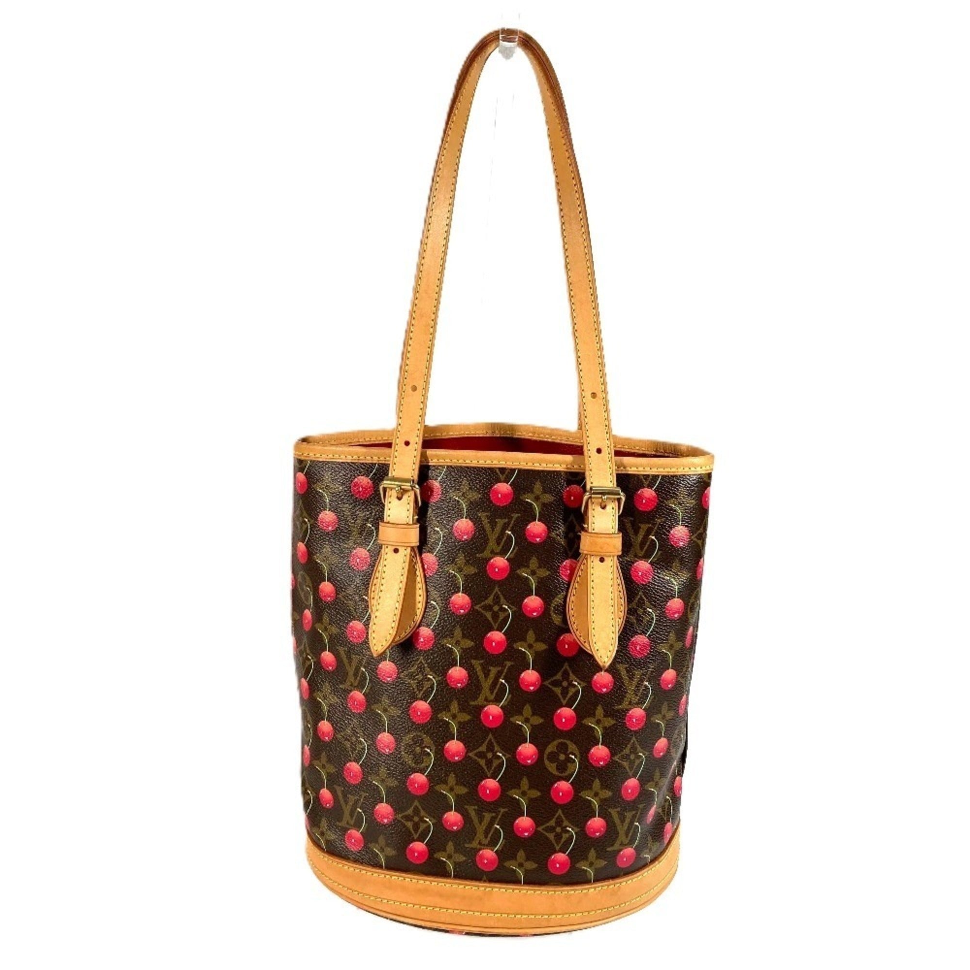 Louis Vuitton Monogram Cherry Brown Monogram Cherry Red Color Shoulder Bag Tote Bag (Pre-Owned)