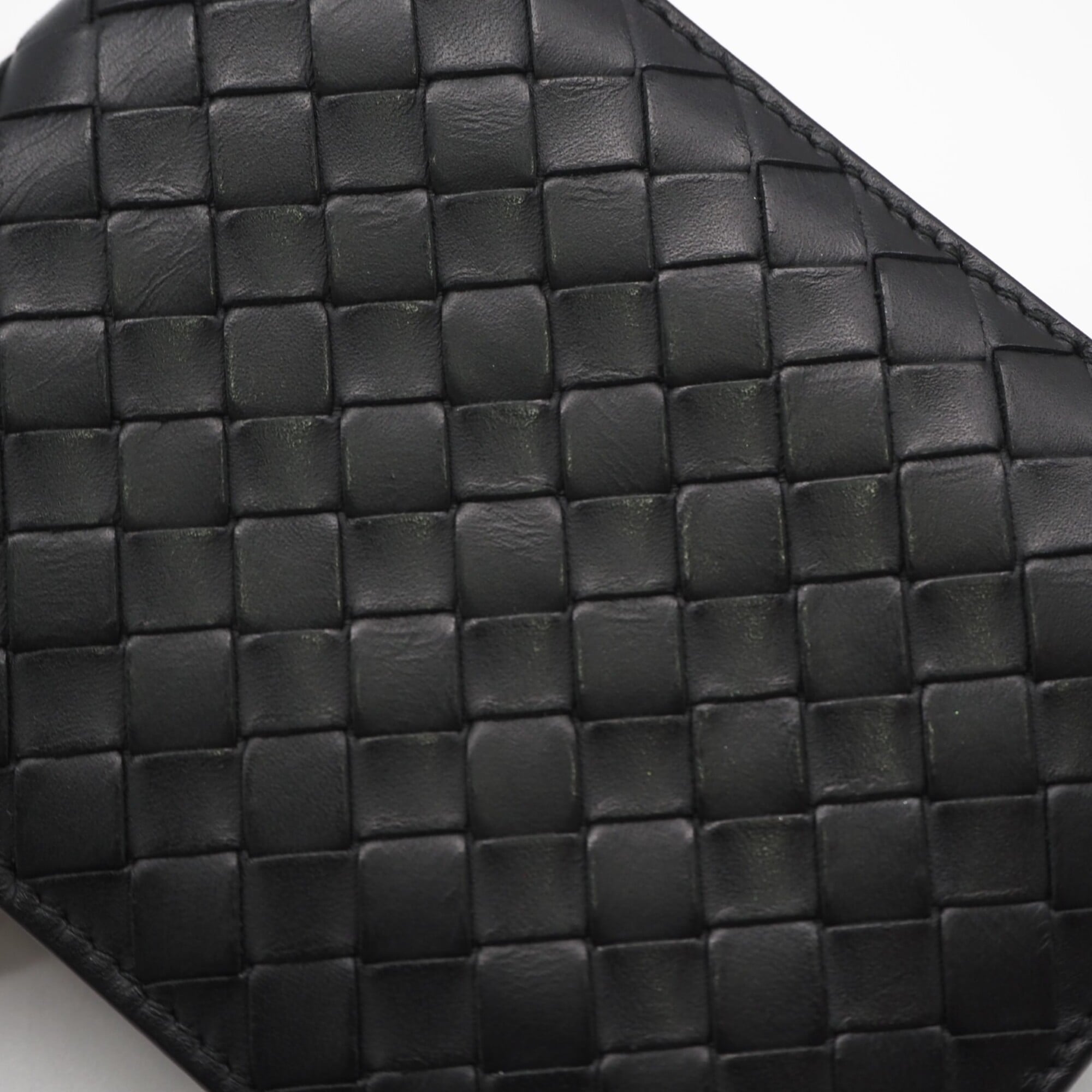 Bottega Veneta Intrecciato Black Leather Wallet (Bi-Fold) (Pre-Owned)