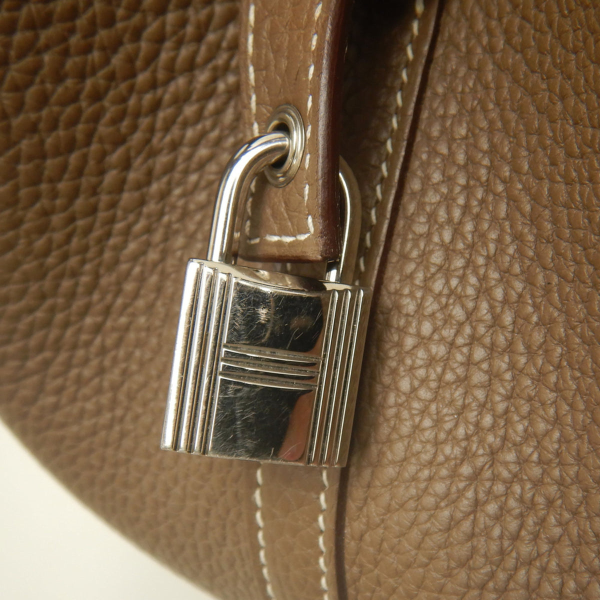 Hermes Picotin Etoupe Gray Taurillon Clemence Leather Handbag (Pre-Owned)