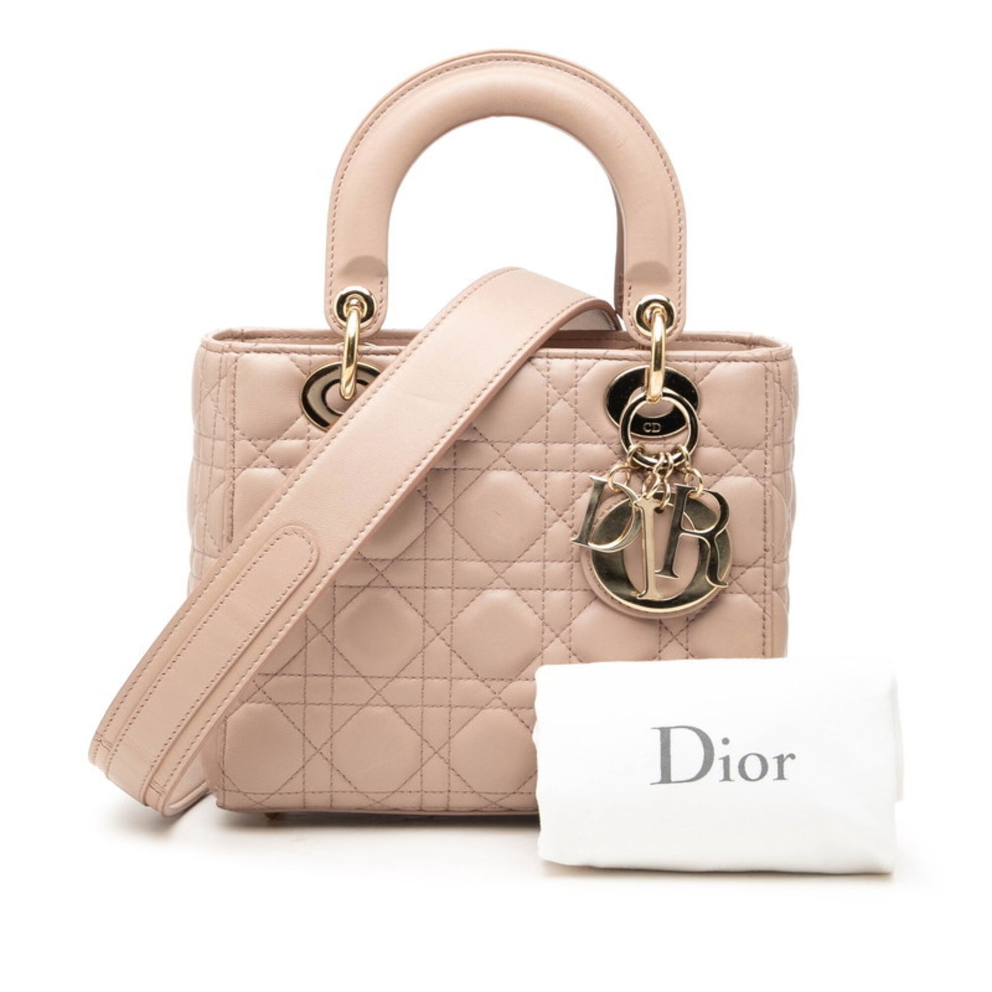 Christian Dior Beige Leather Handbag Shoulder Bag (Pre-Owned)