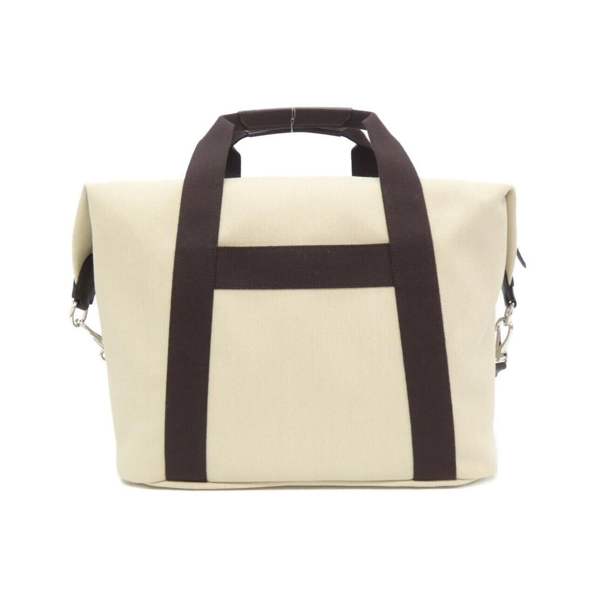 Hermes Beige Feu Canvas Handbag (Pre-Owned)