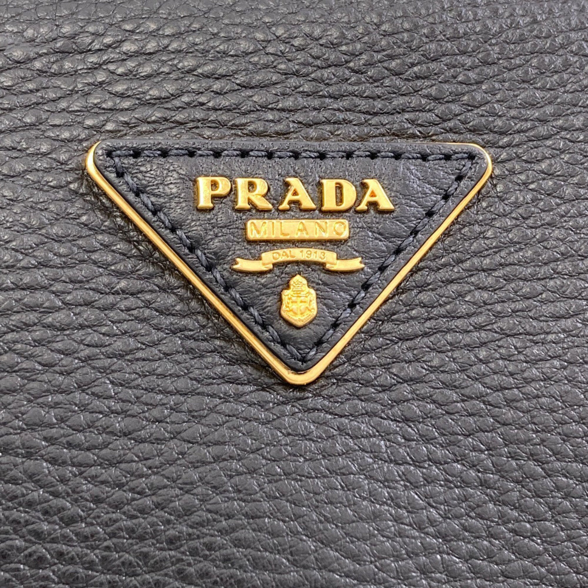 Prada Black Leather Handbag (Pre-Owned)