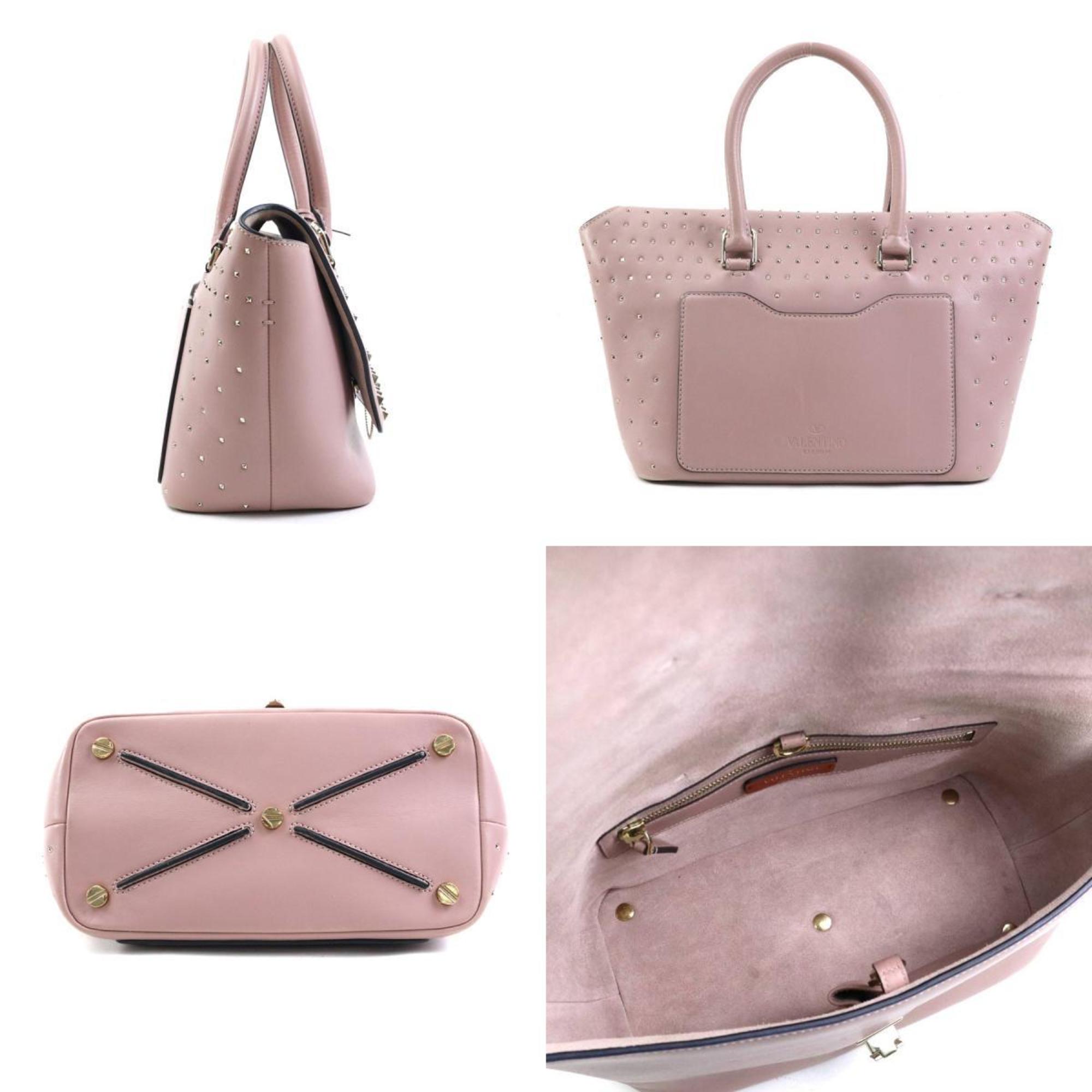 Valentino Garavani Pink Leather Handbag Shoulder Bag (Pre-Owned)