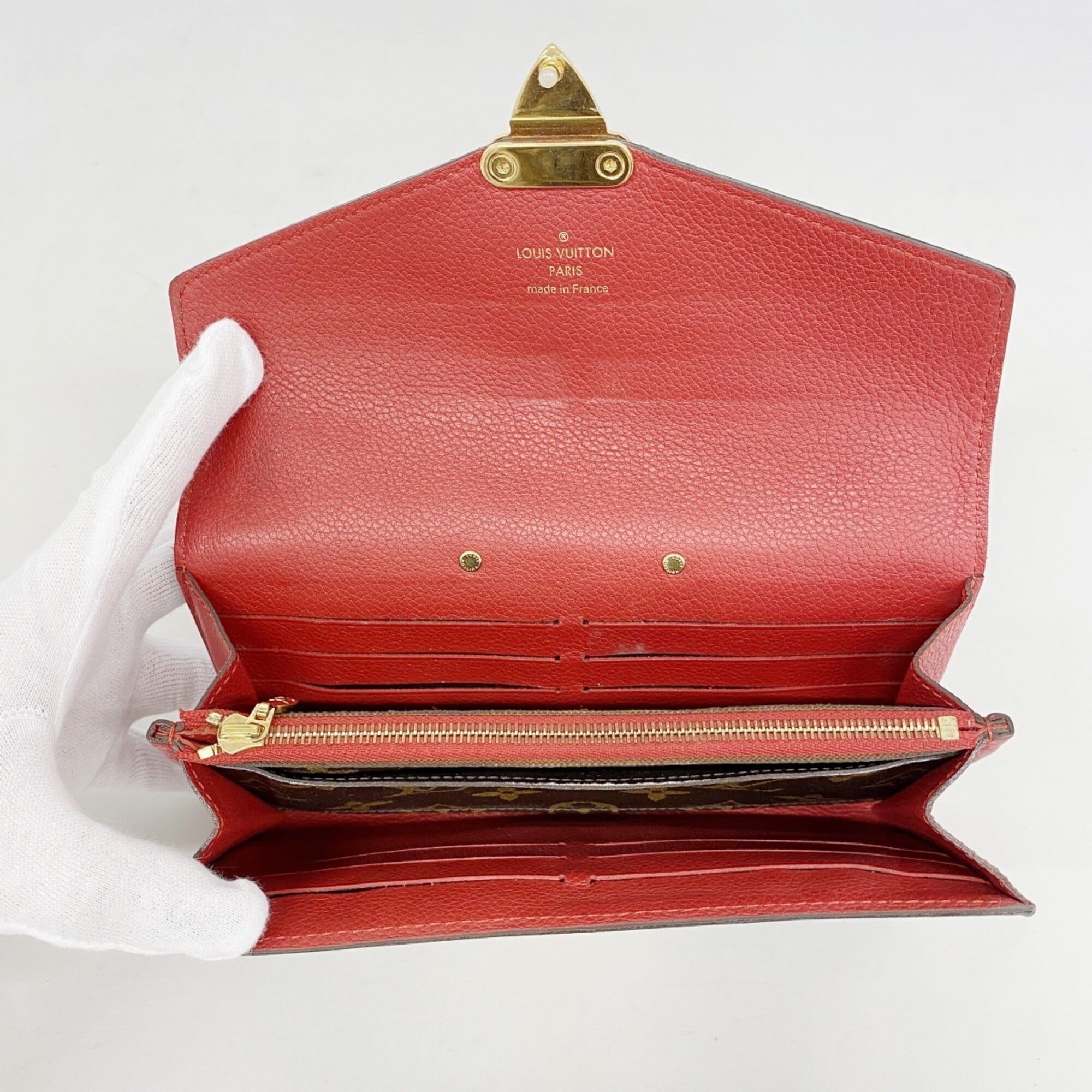 Louis Vuitton Brown Cerise Long Wallet (Bi-Fold) (Pre-Owned)