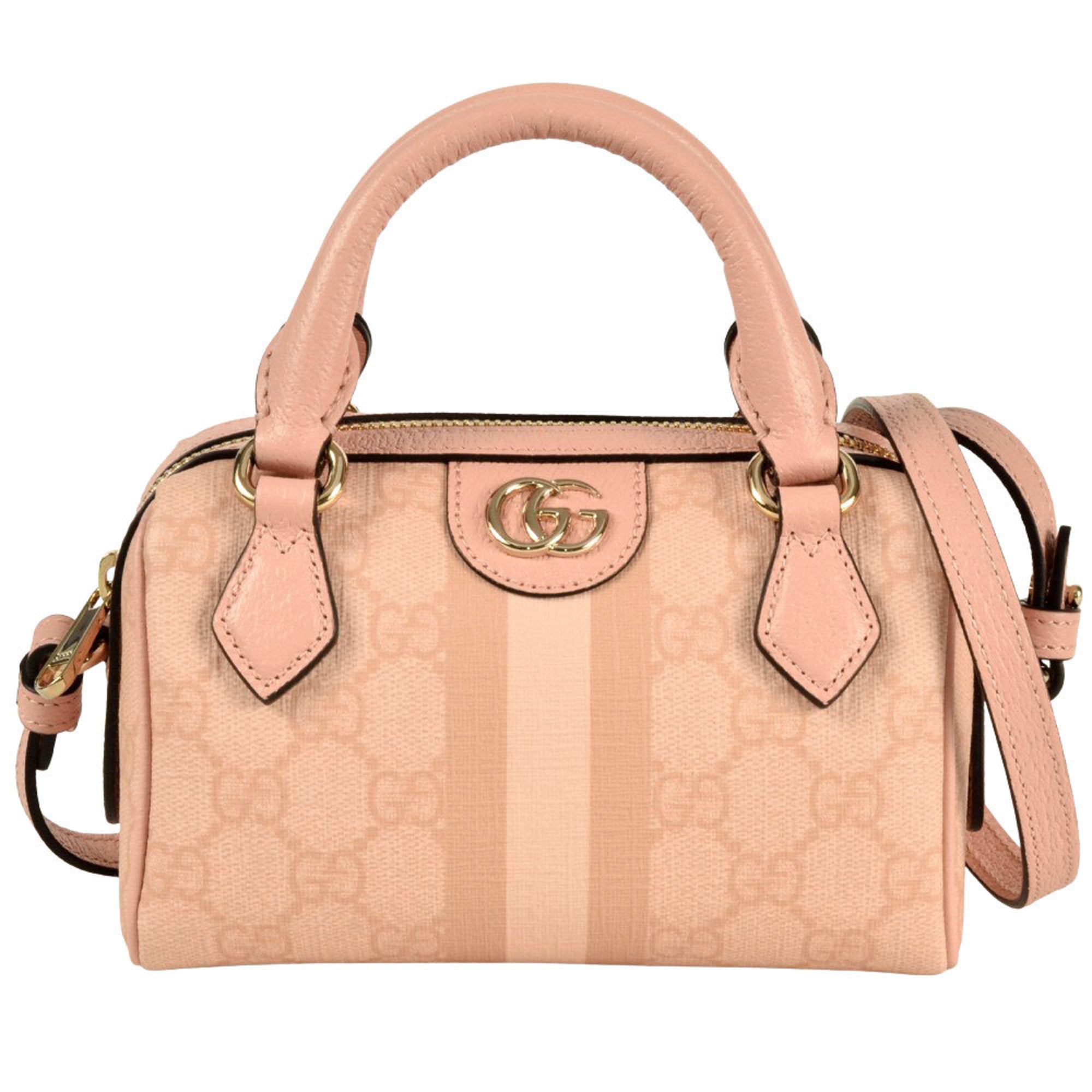 Gucci Ophidia Pink Gg Supreme Handbag Shoulder Bag (Pre-Owned)