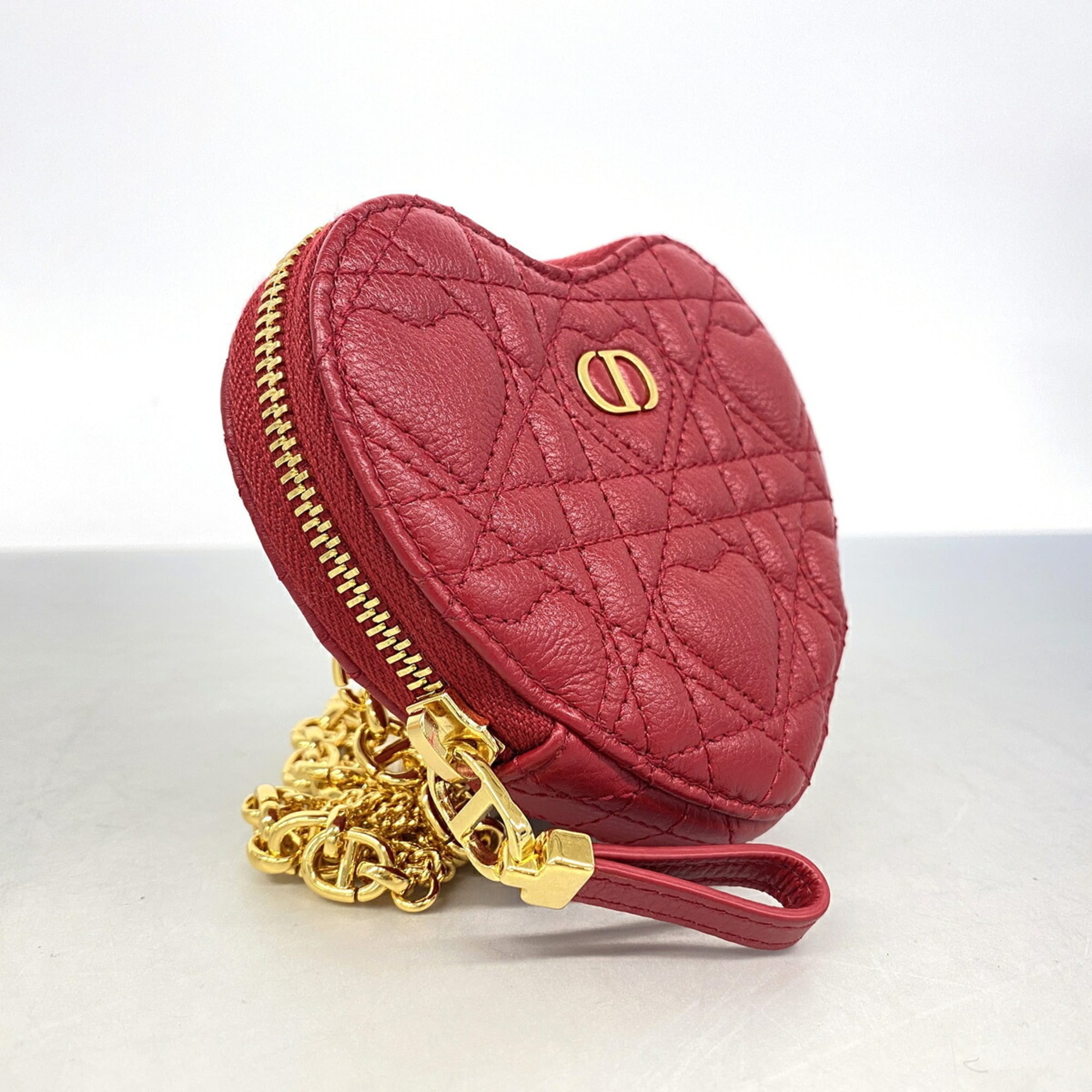 Christian Dior Red Color Leather Shoulder Bag (Pre-Owned)