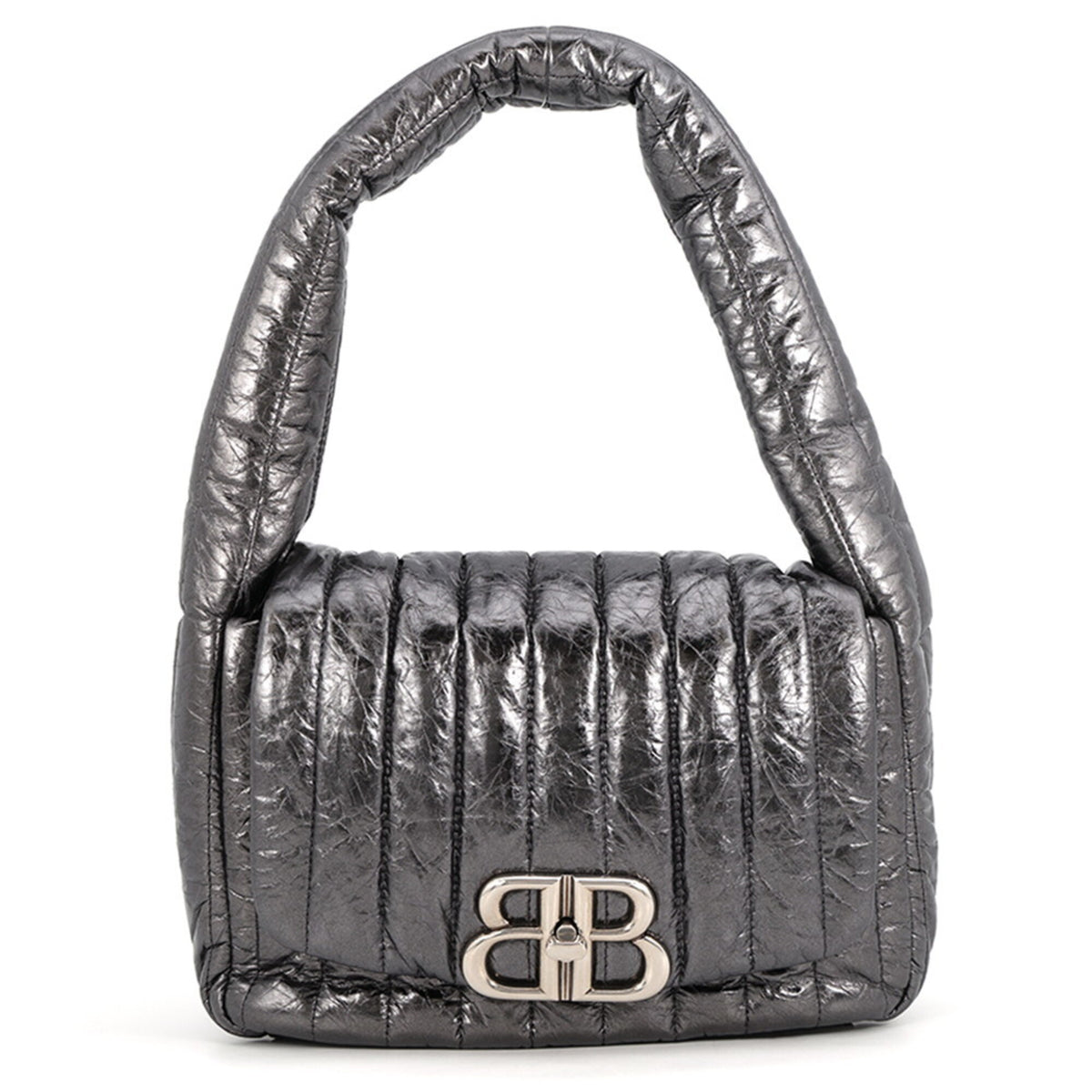 Balenciaga Metallic Gray Leather Shoulder Bag (Pre-Owned)