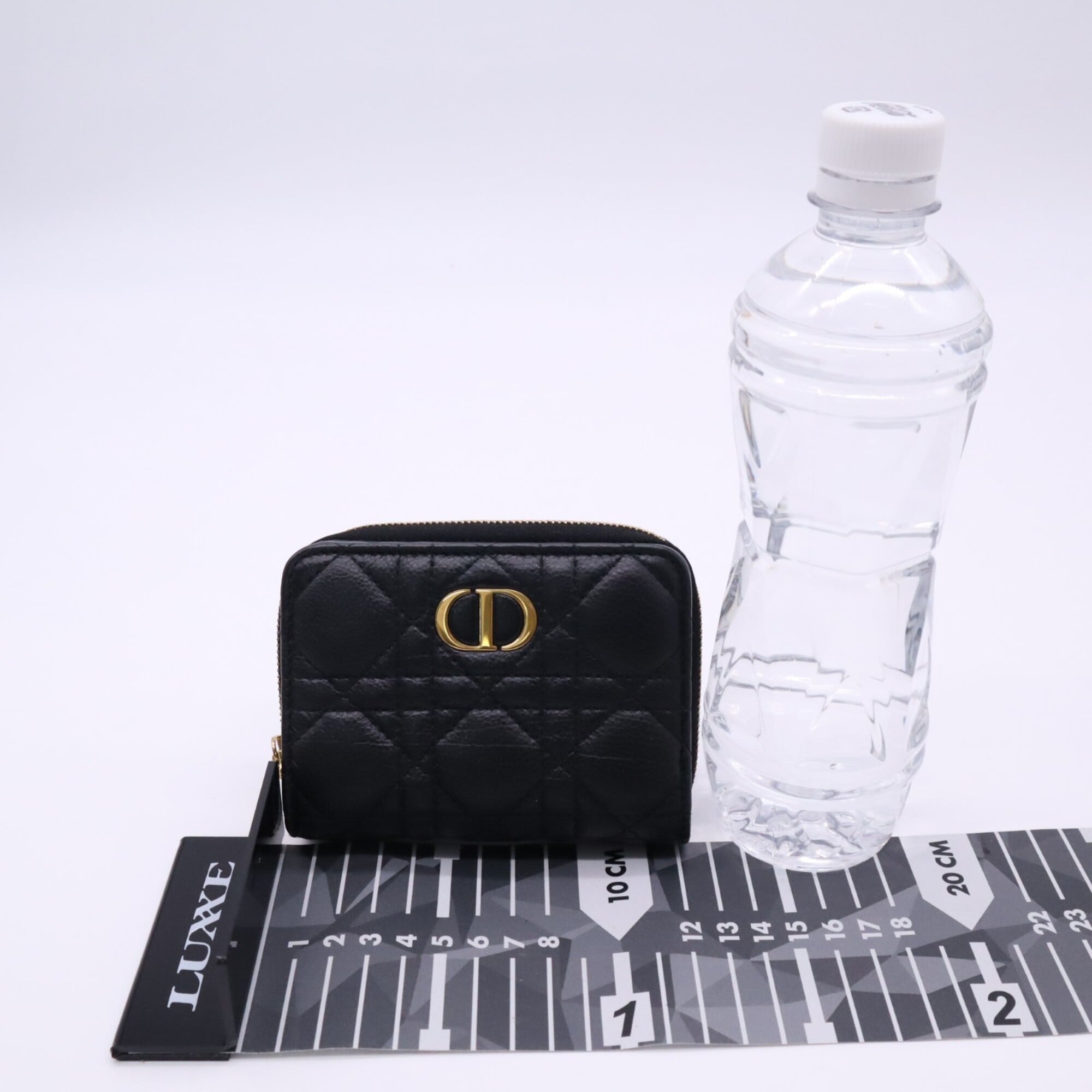 Christian Dior Black Leather Wallet (Tri-Fold) (Pre-Owned)