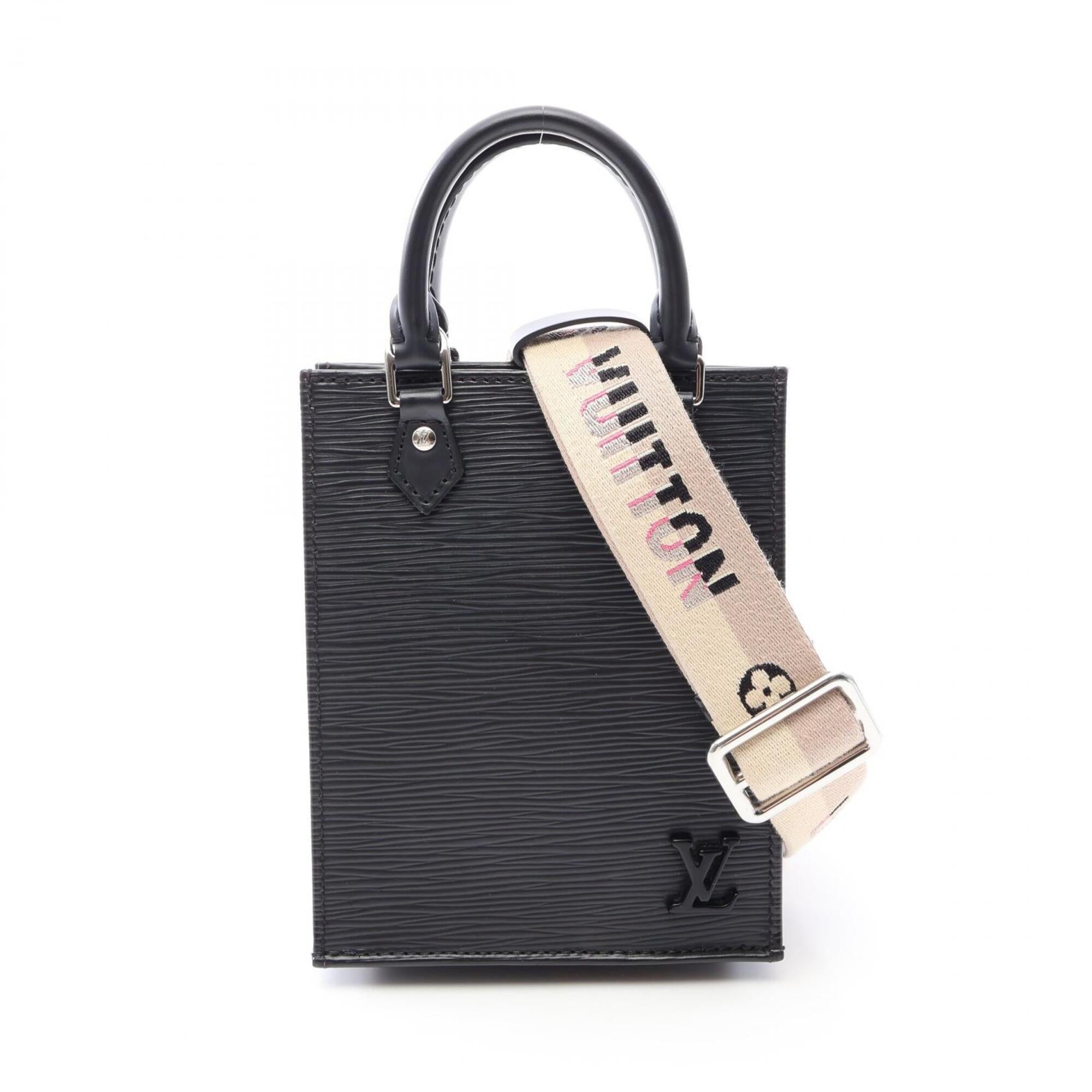 Louis Vuitton Black Leather Handbag (Pre-Owned)